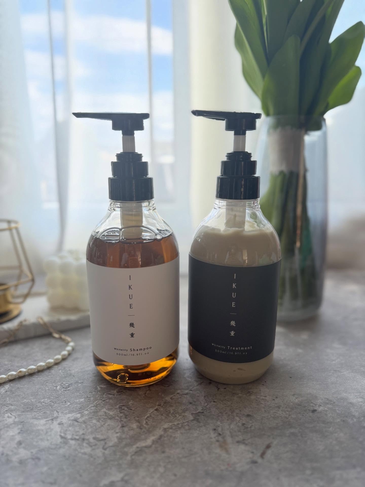 IKUE（幾恵）シャンプー＆トリートメント🫧

髪そのものをきれいに見せる実力派シャントリ💆🏻‍♀️
シャンプーは少量でも泡立ちやすくて気持ちよく洗える🧴
トリートメントは重すぎず髪に密着力もあるので、毛先迄滑らかに✨️

ナチュラ