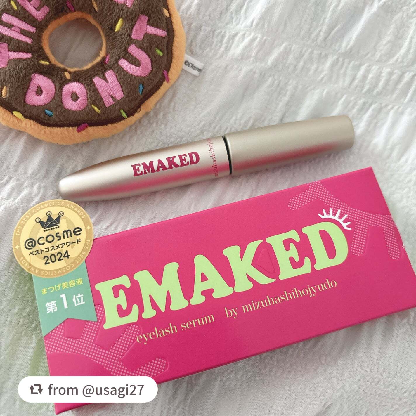 @usagi27様、素敵な投稿ありがとうございます❤️ ̖́-

まつ毛が上向きだと、メイクするのも楽しくなりそう✨
塗布前に余分な液を軽く落としてから使うのもポイントですね😊

【usagi27さんから引用】

“まつ毛美容液いろいろ使