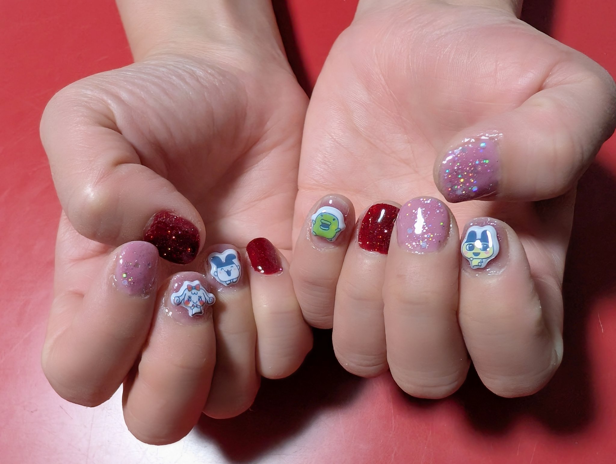 ジェルネイル スモーキーピンク