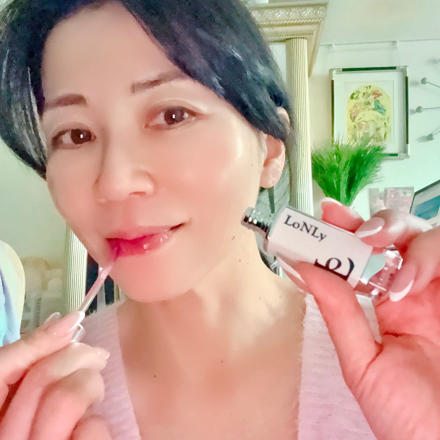 キャンドルライトジュレティント/LoNLy /リップティントを使ったクチコミ(5枚目)