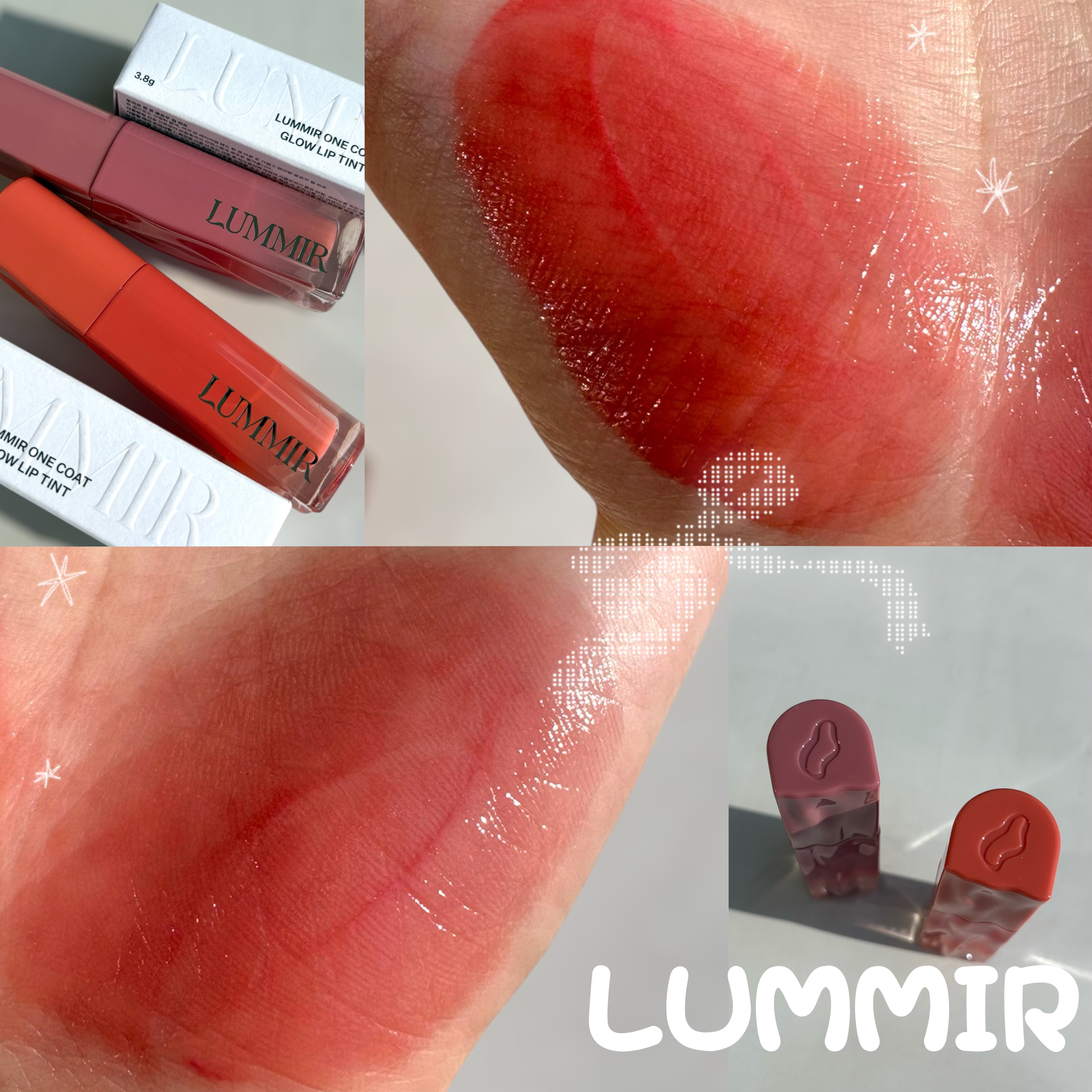 Lummir ワンコート グロウ リップティントのクチコミ「
\ ✧･ﾟ: ひと塗りでツヤ膜リップ :･ﾟ✧ /

༶ ༶ ༶ ༶ ༶ ༶ ༶ ༶ ༶ ༶.....」（1枚目）