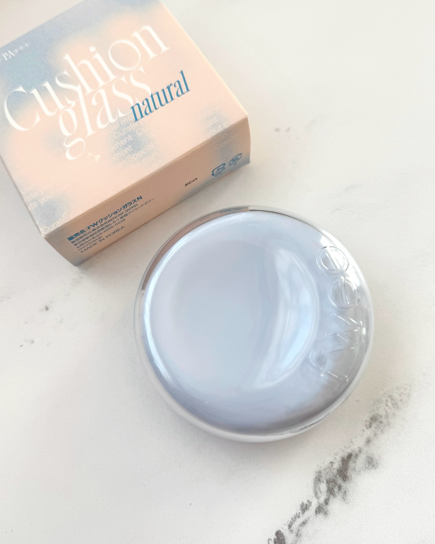 フィー クッションガラス ナチュラル/fwee/クッションファンデーションを使ったクチコミ（1枚目）