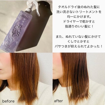 ダメージセラピーノーウォッシュトリートメントEXトゥルーミー (ムスクの香り)/GROWUS/ヘアミストを使ったクチコミ(6枚目)