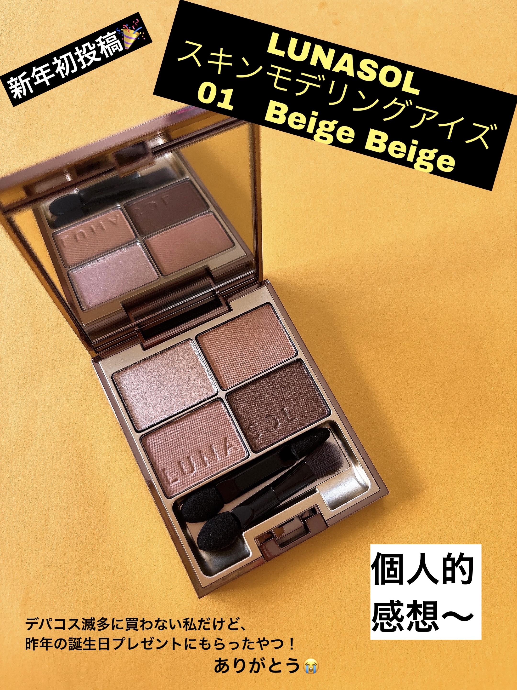スキンモデリングアイズ/LUNASOL/アイシャドウパレットを使ったクチコミ（1枚目）