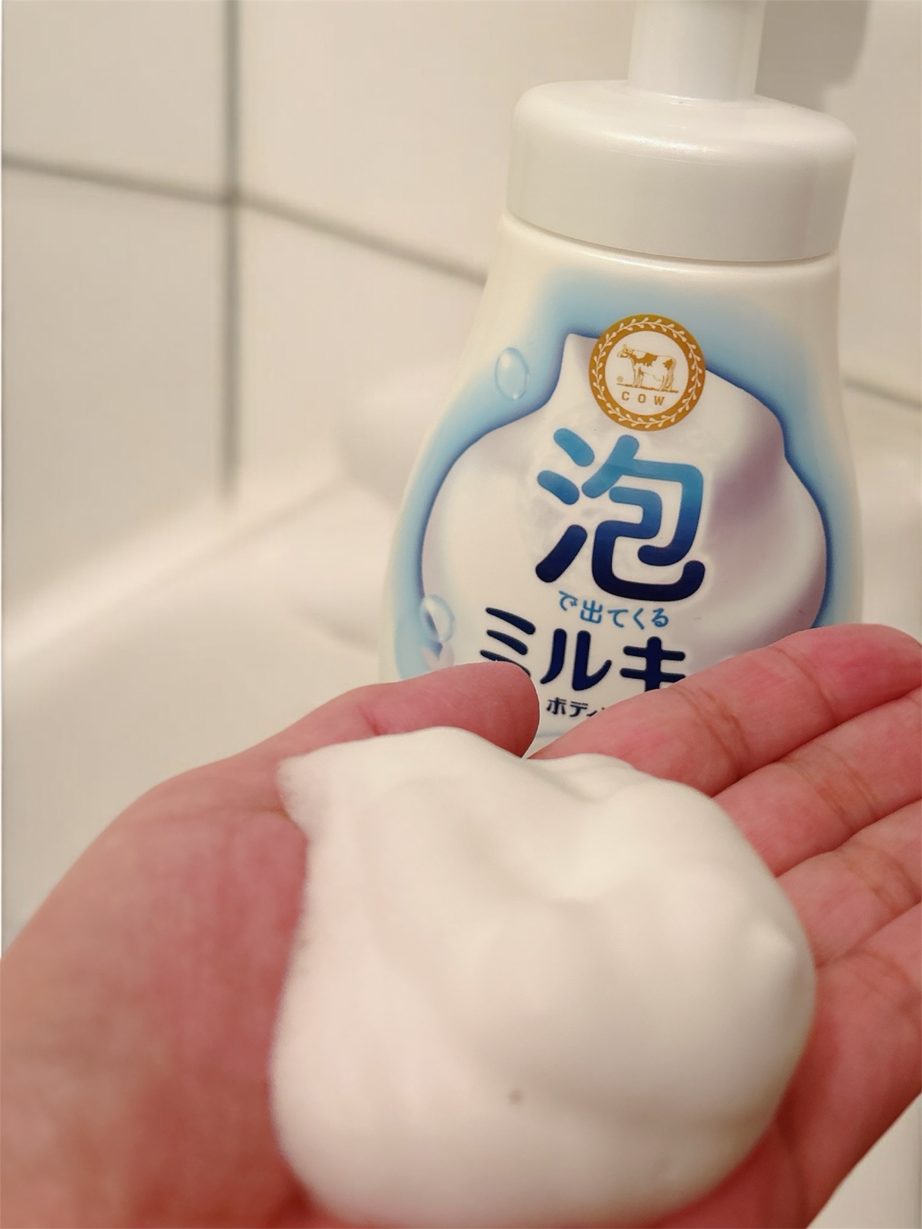 泡で出てくる ミルキィボディソープ やさしいせっけんの香り/ミルキィ/ボディソープを使ったクチコミ（3枚目）