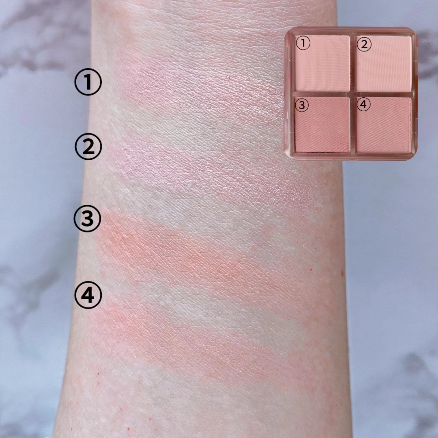 ミックスマッチチークパレット/be aube/パウダーチークを使ったクチコミ（2枚目）