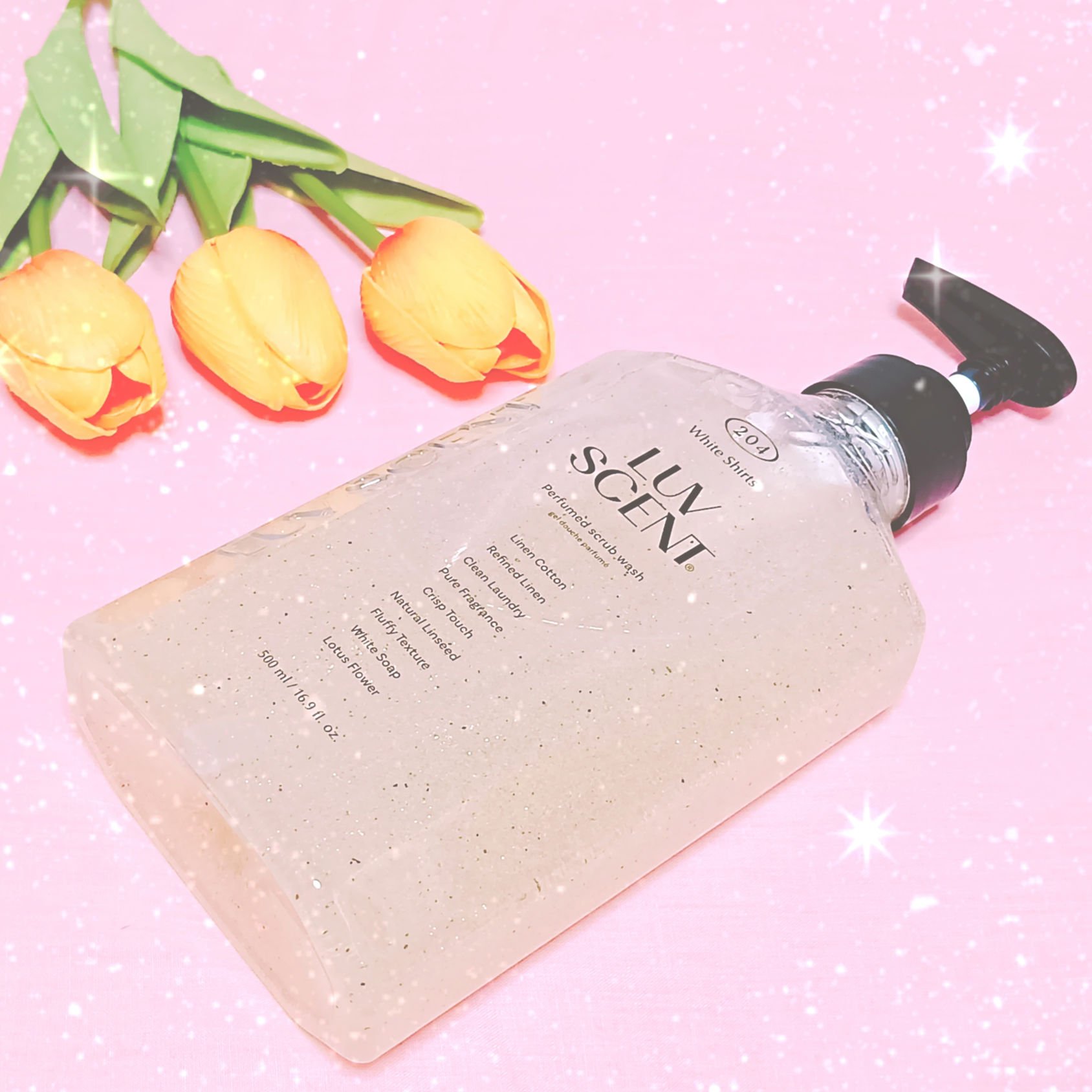 スクラブボディウォッシュ ホワイトシャツ リネンコットン/LUV SCENT/ボディスクラブを使ったクチコミ（1枚目）