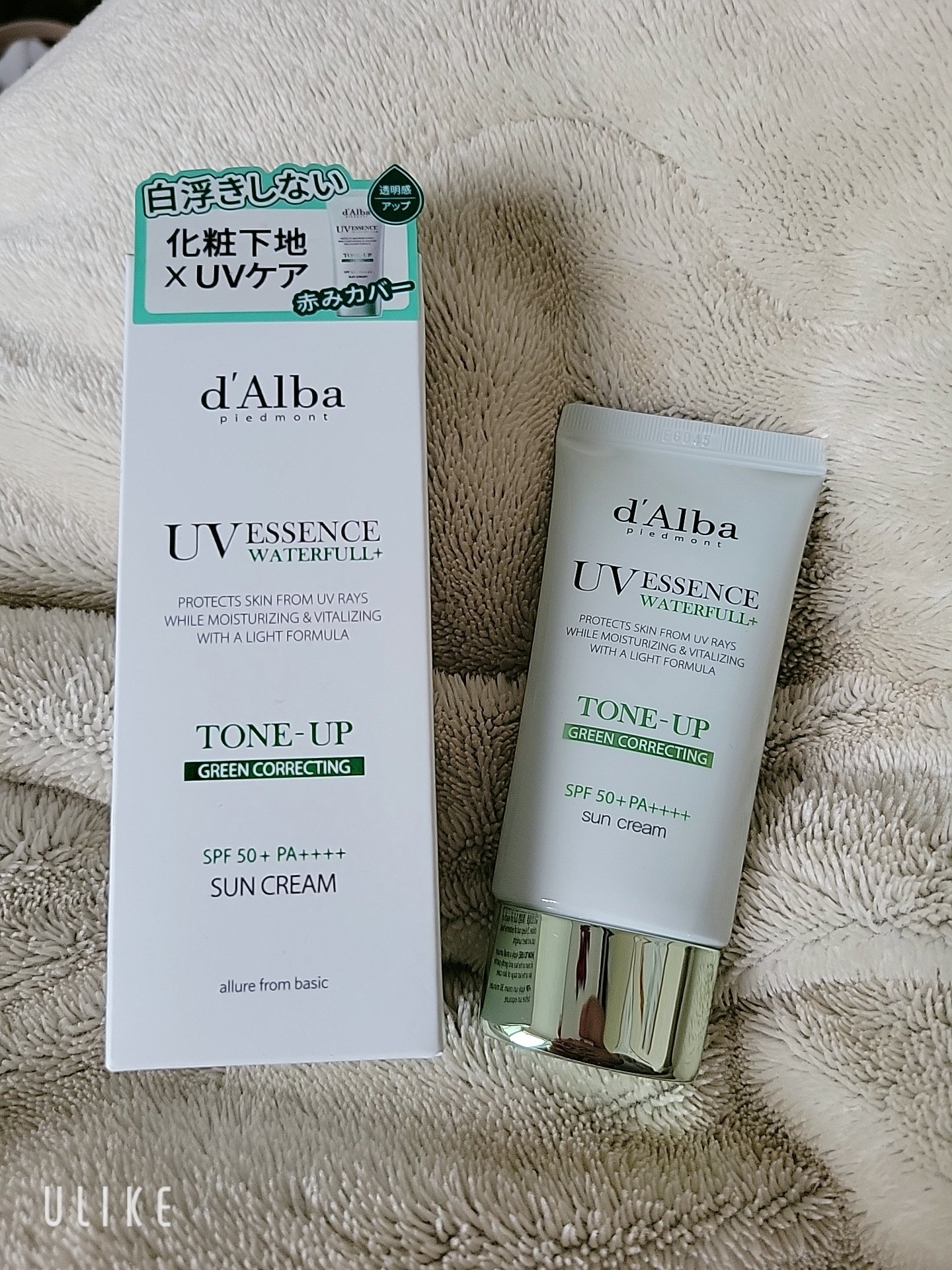 クリーンティーツリーリポソームトーンアップサンクリーム（グリーン）/ダルバ/日焼け止めクリームを使ったクチコミ（1枚目）