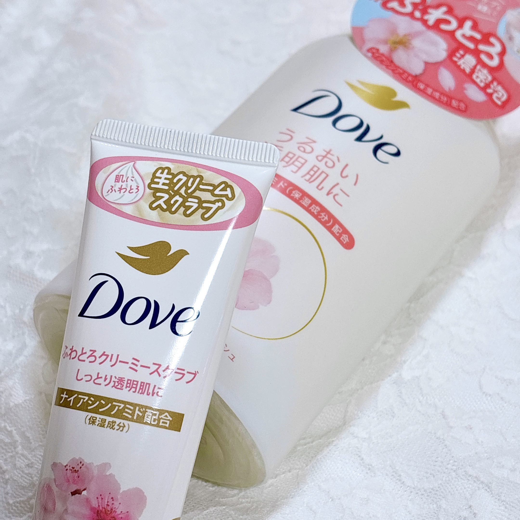 ダヴ ふわとろクリーミースクラブ サクラ＆ムスク/ダヴ/ボディスクラブを使ったクチコミ（1枚目）