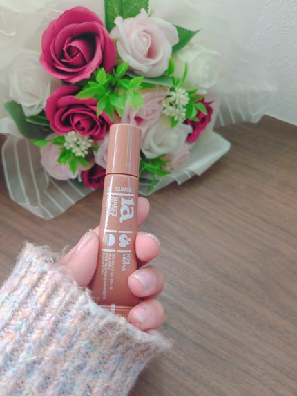 Sunset Dazzle Gloss Balm/unleashia/リップグロスを使ったクチコミ(2枚目)