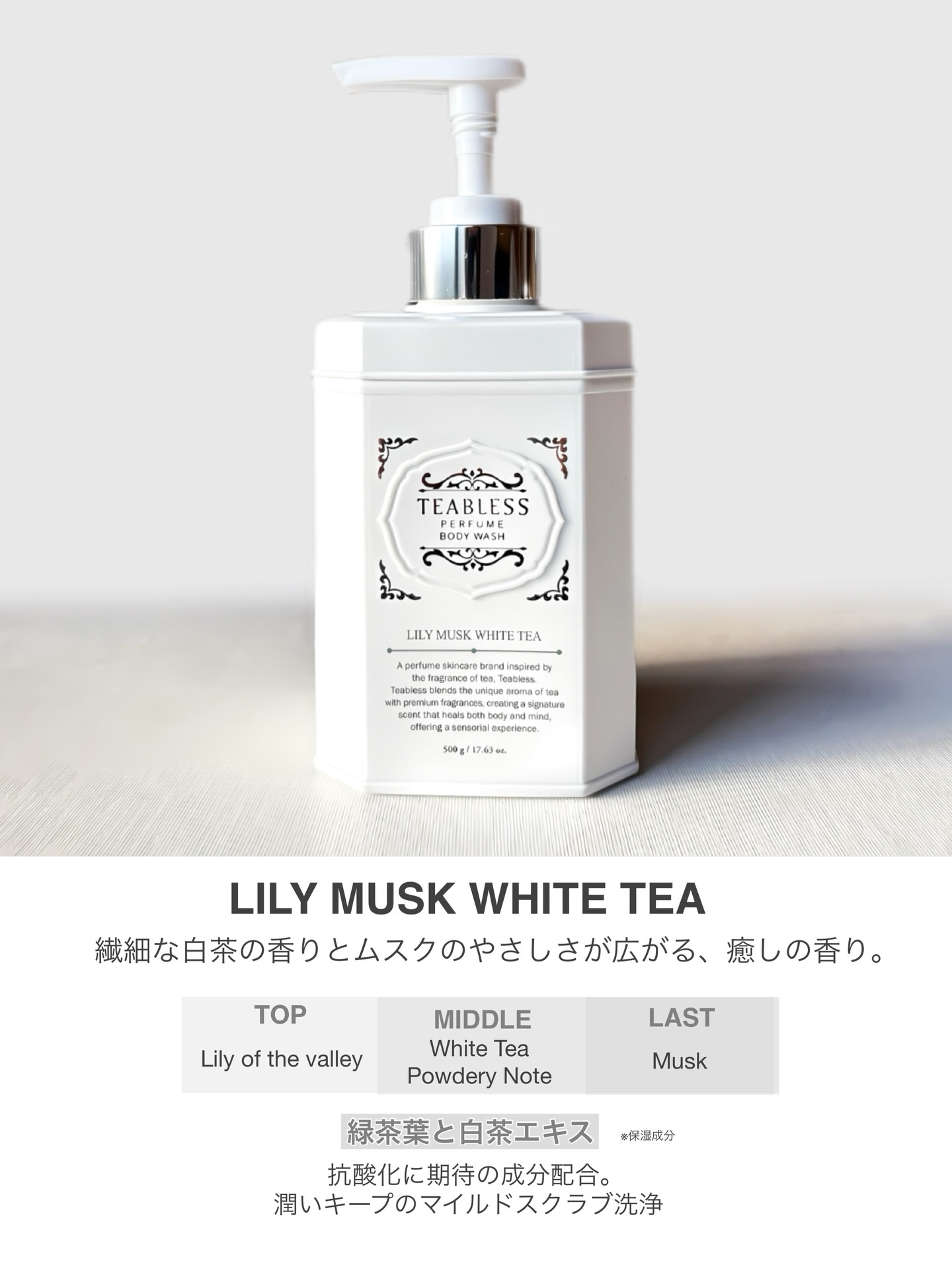 パフュームボディウォッシュ リリームスクホワイトティー/TEABLESS/ボディソープを使ったクチコミ（3枚目）