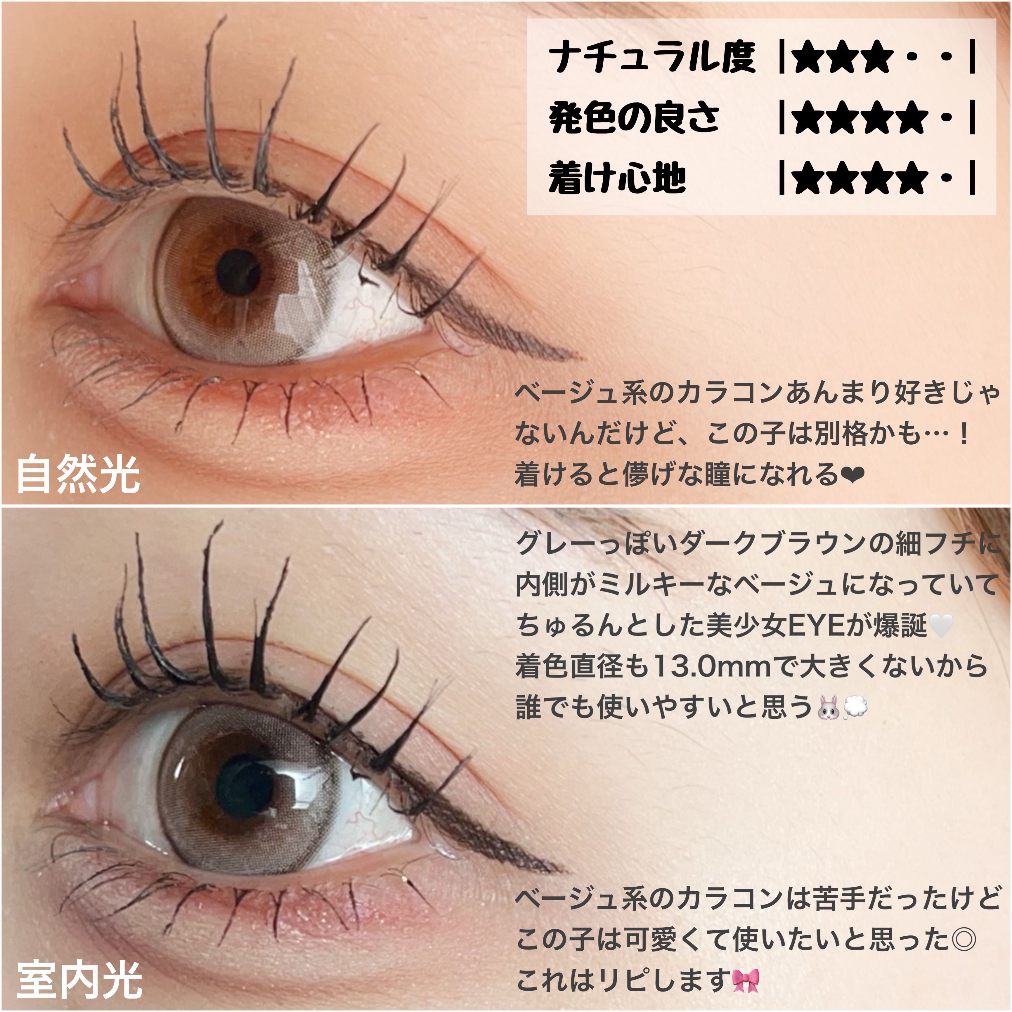 mimi charme 1day/mimi charme/ワンデー（１DAY）カラコンを使ったクチコミ（3枚目）