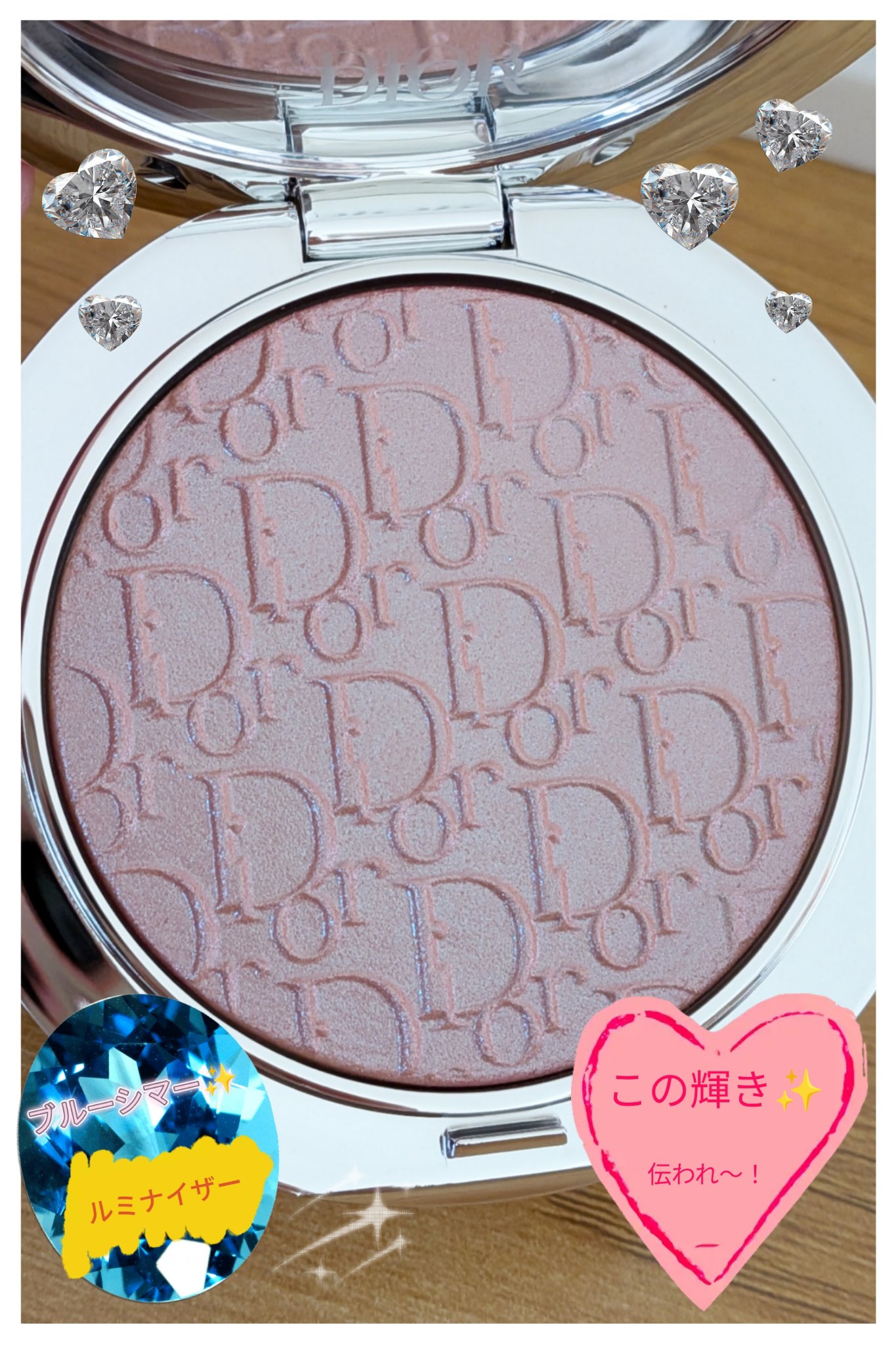 Dior ディオールスキン フォーエヴァー グロウ ルミナイザー（スプリング コレクション 2026 限定品）のクチコミ「Diorのスプリング コレクション 2026 限定品
645ミント バブルガムと、ディオールス.....」（2枚目）