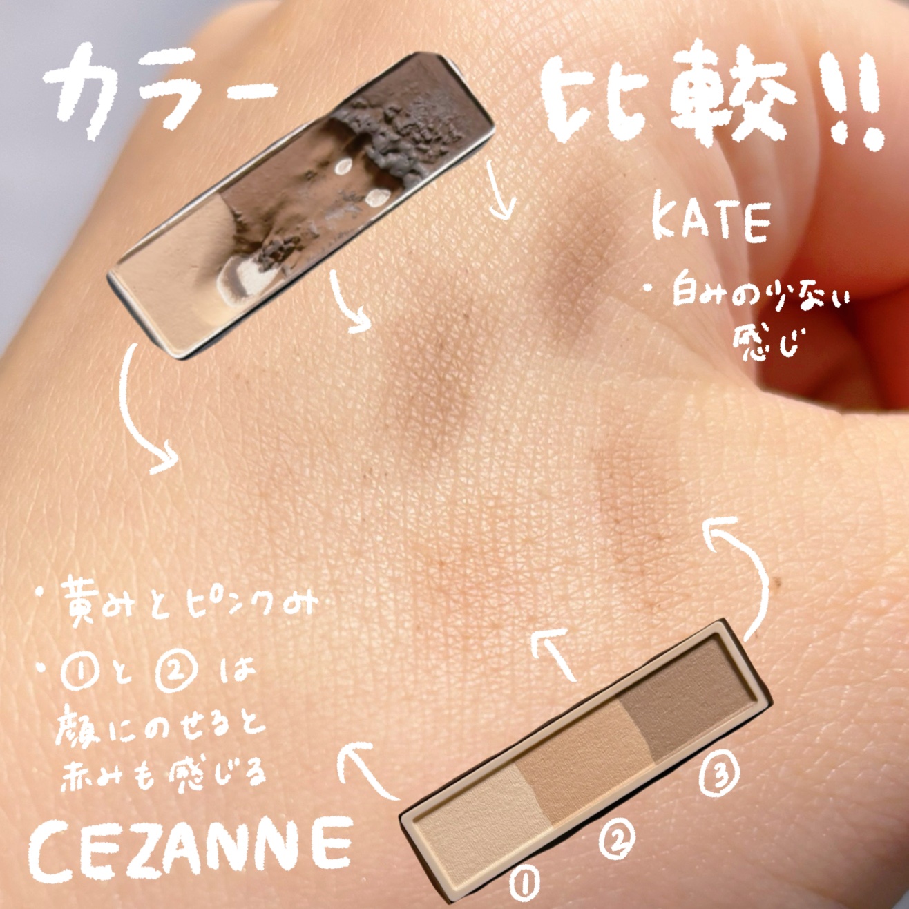 ノーズ＆アイブロウパウダー/CEZANNE/パウダーアイブロウを使ったクチコミ（3枚目）