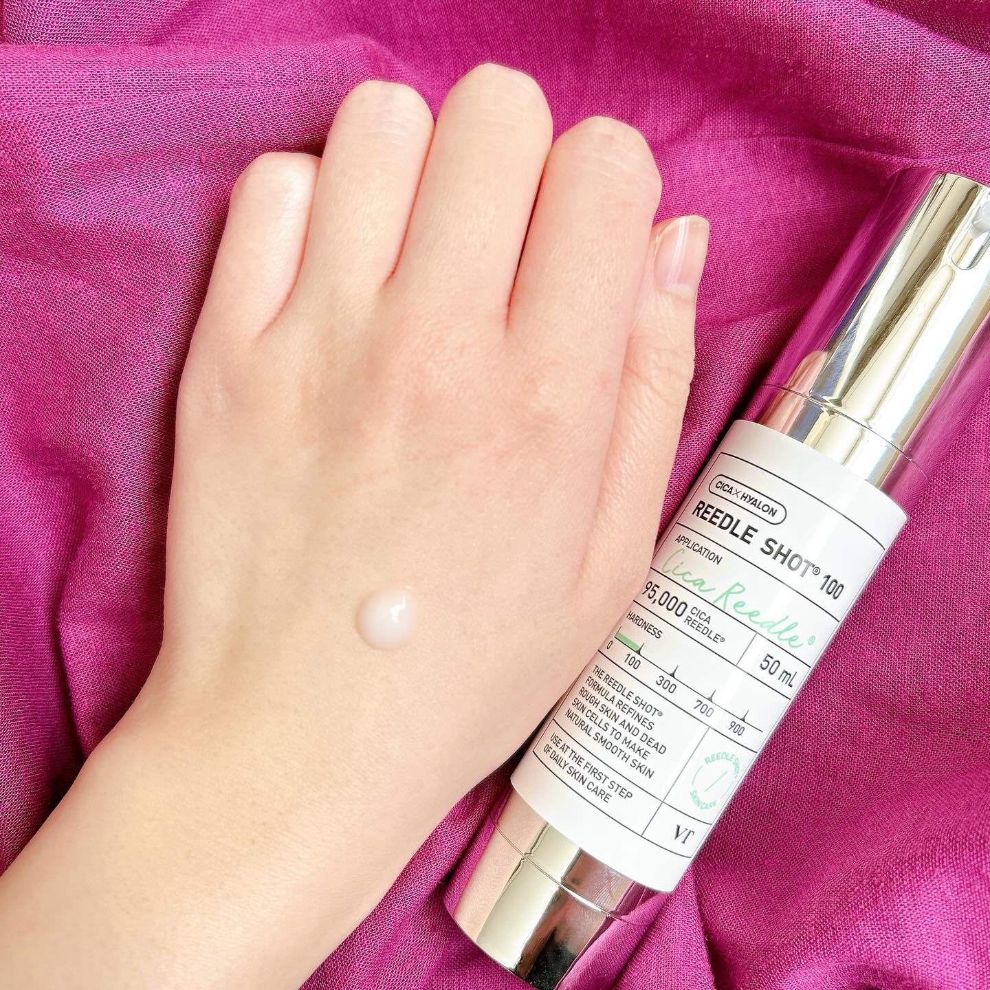 VT リードルショット100のクチコミ「VT 
リードルショット100

話題になっているVTのマイクロニードル配合のスキンケア🌿
1.....」（3枚目）