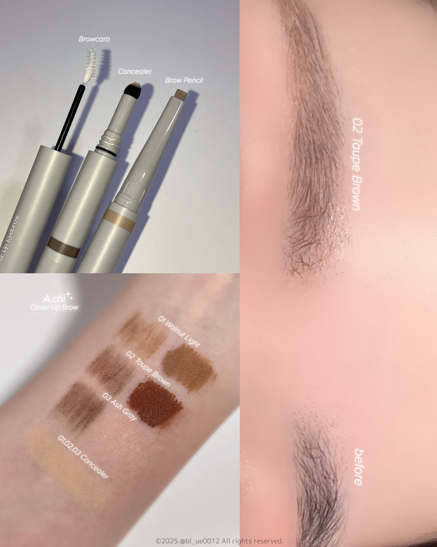 A.chi カバーアップブロウのクチコミ「3in1アイブロウペンシル🤍

✦A.chi 
カバーアップアイブロウ
01 Walnut L.....」（3枚目）