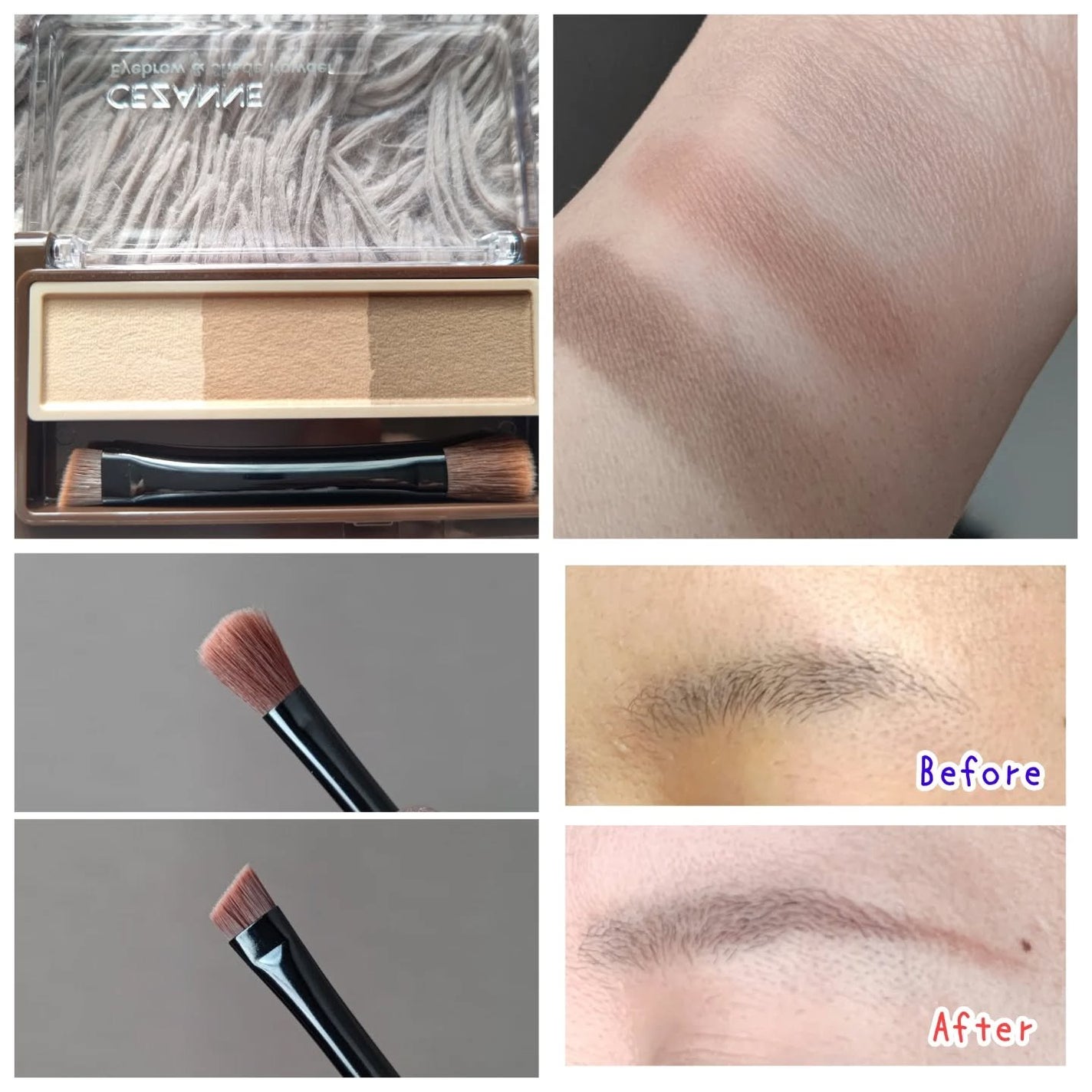 アイブロウ&シェードパウダー/CEZANNE/パウダーアイブロウを使ったクチコミ(2枚目)