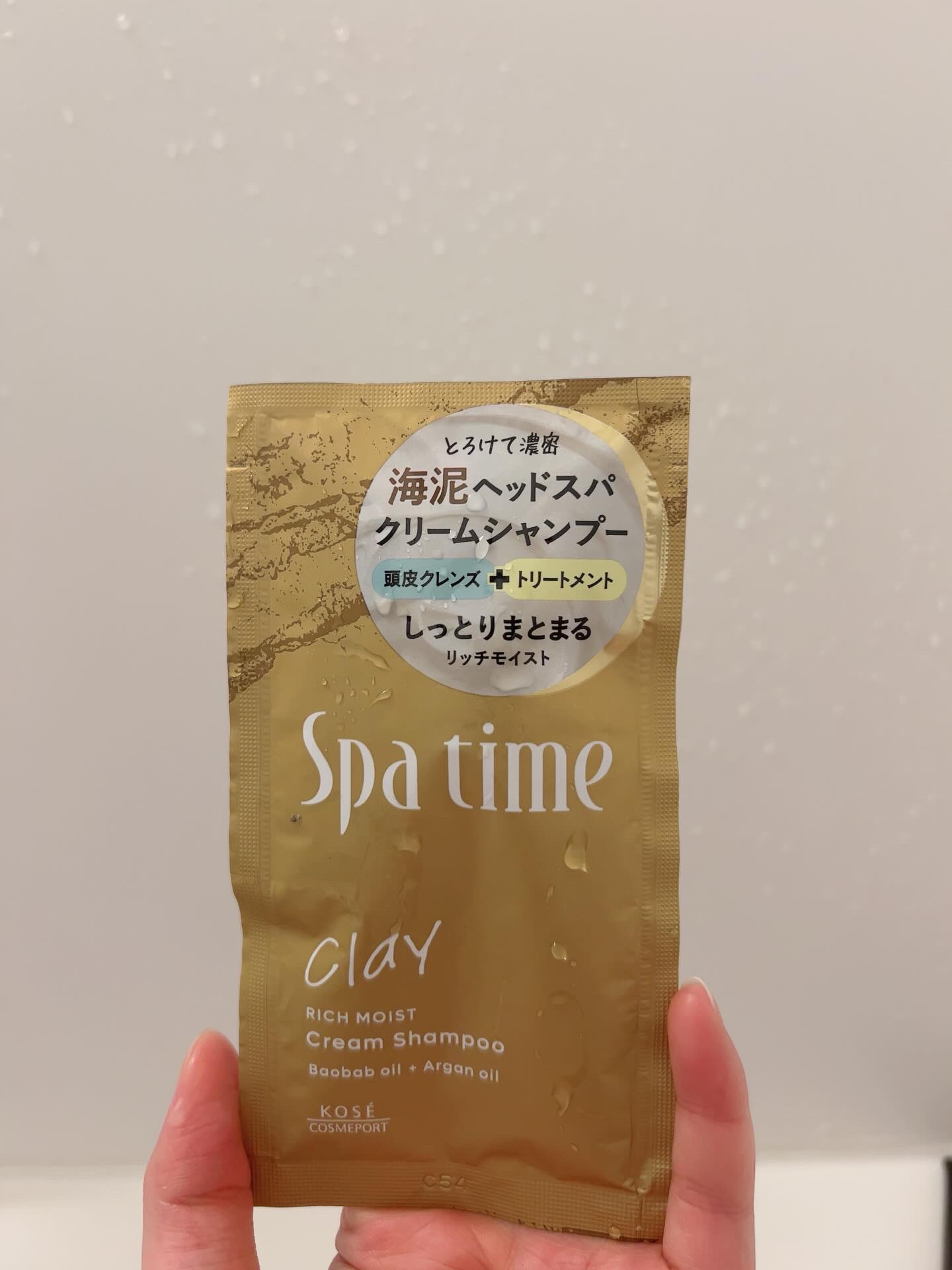 Spa time スパタイム クリームシャンプー （リッチモイスト）のクチコミ「KOSE様のSpatimeをお試しさせていただきましたʚ♥ɞ  #PR @kosecosmep.....」（1枚目）
