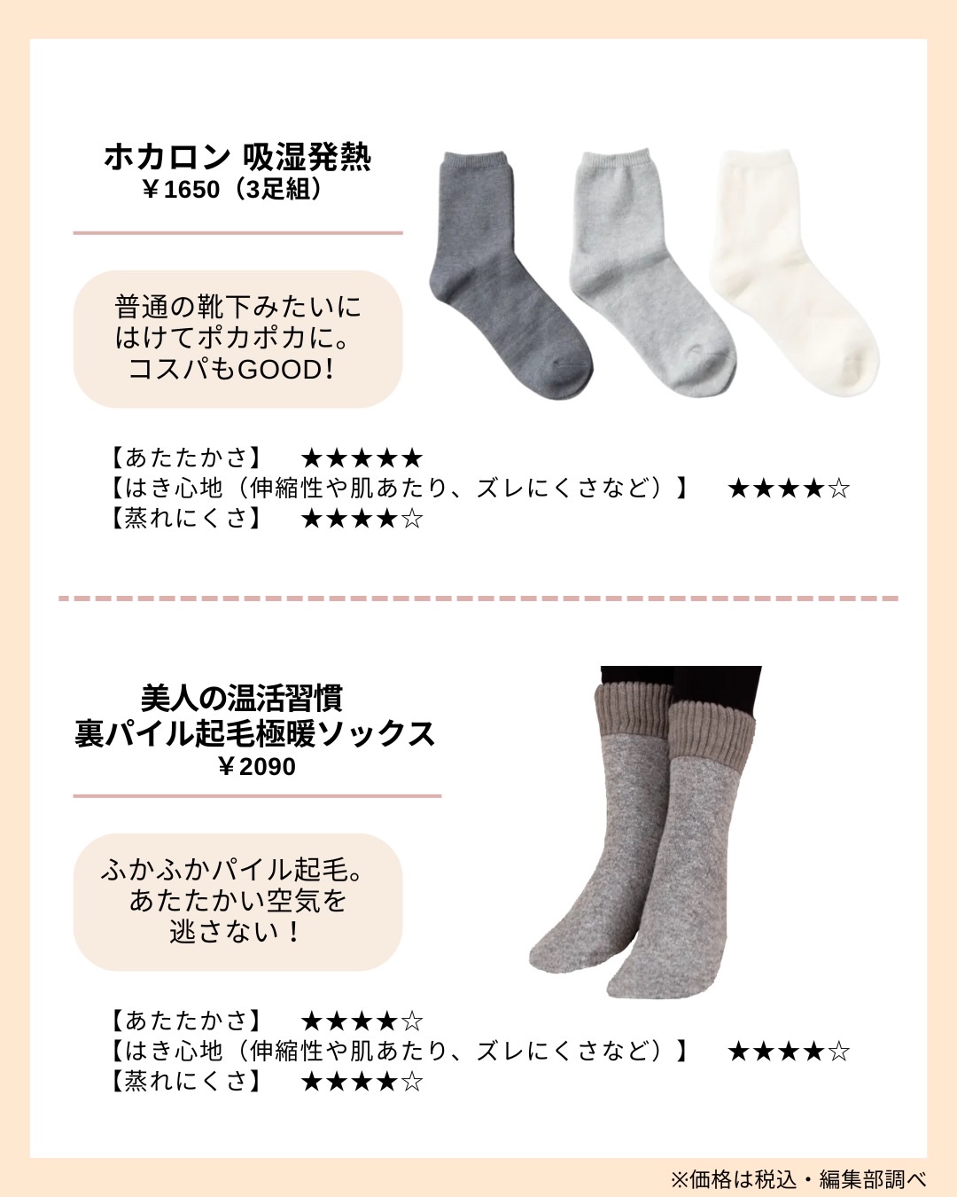 足の冷えない不思議なくつ下 レギュラーソックス 厚手/桐灰化学/暖かい靴下を使ったクチコミ（3枚目）