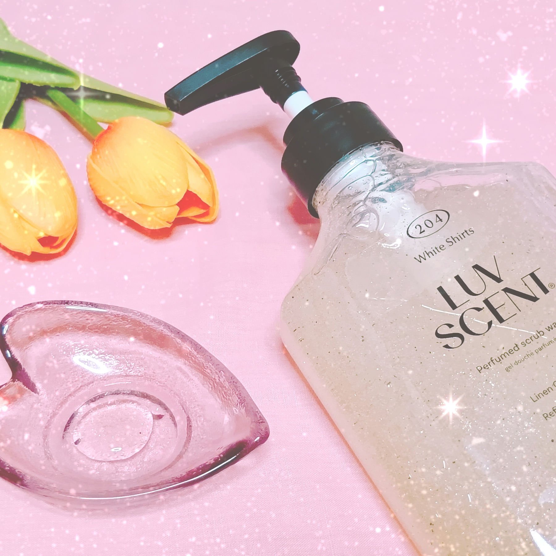 スクラブボディウォッシュ ホワイトシャツ リネンコットン/LUV SCENT/ボディスクラブを使ったクチコミ（2枚目）