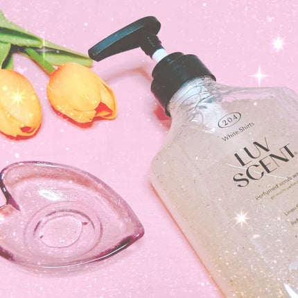 スクラブボディウォッシュ ホワイトシャツ リネンコットン/LUV SCENT/ボディスクラブを使ったクチコミ(2枚目)
