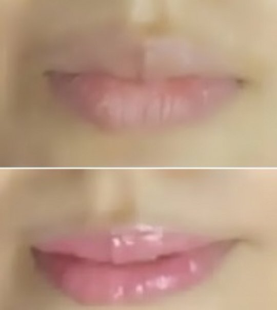 ラスティンググロスリップ/CEZANNE/口紅を使ったクチコミ（2枚目）