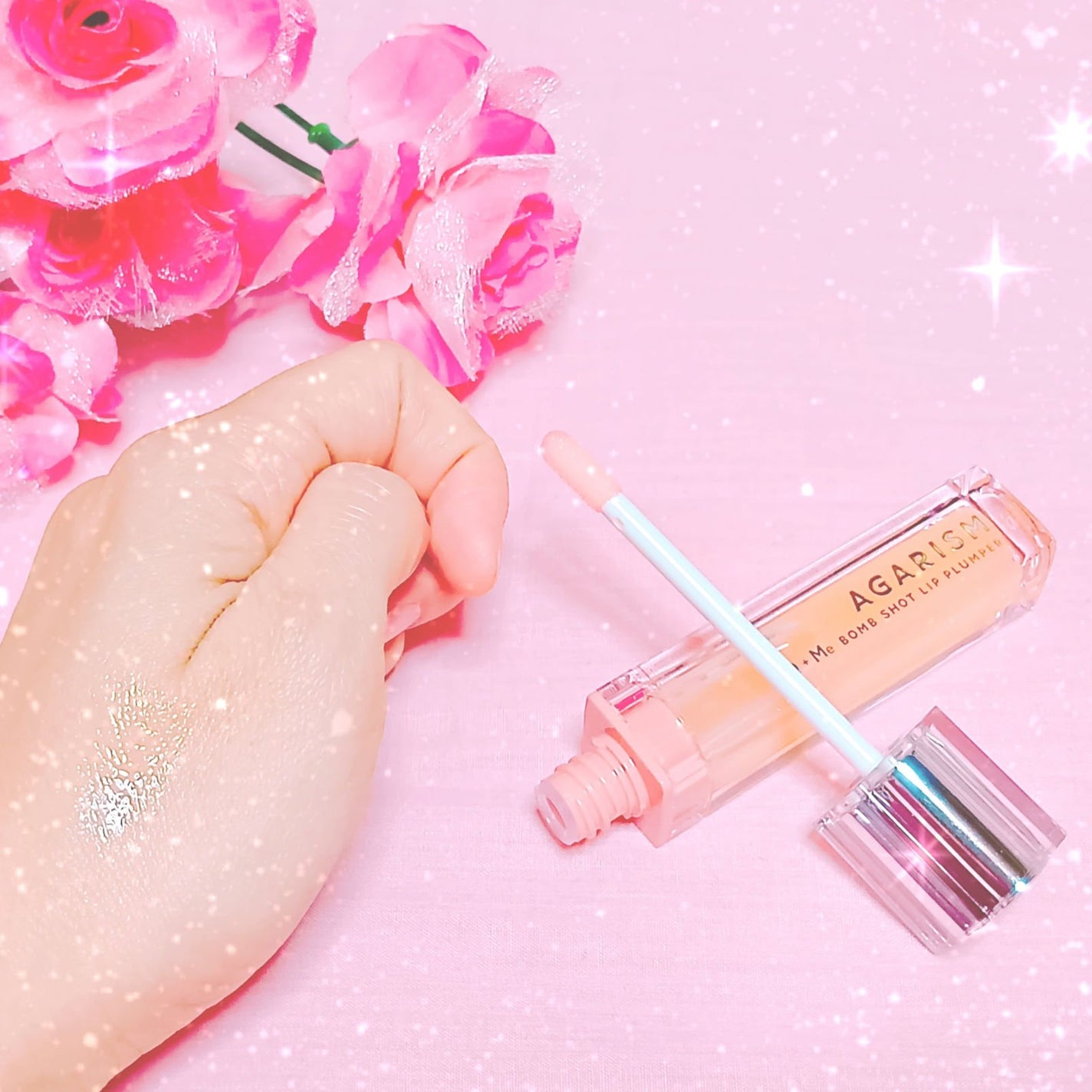 キューミ―ボムショットリッププランパー/AGARISM/リッププランパーを使ったクチコミ(3枚目)