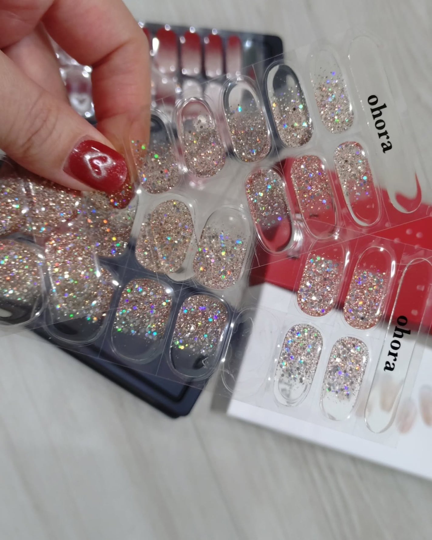 セミキュアジェルネイル(ハンド)/ohora/ネイルシールを使ったクチコミ(4枚目)