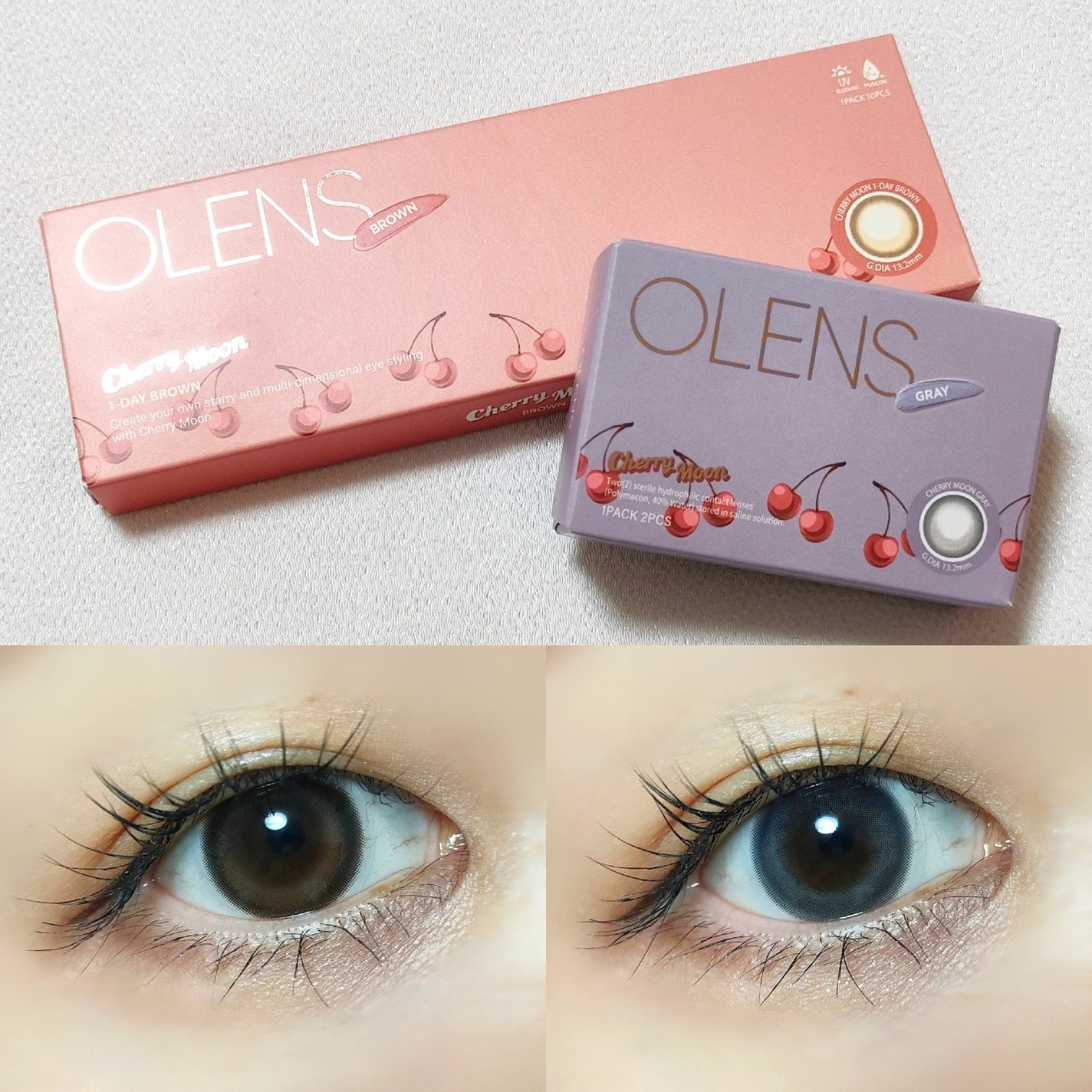 Cherry moon 1Month/OLENS/カラーコンタクトレンズを使ったクチコミ(1枚目)