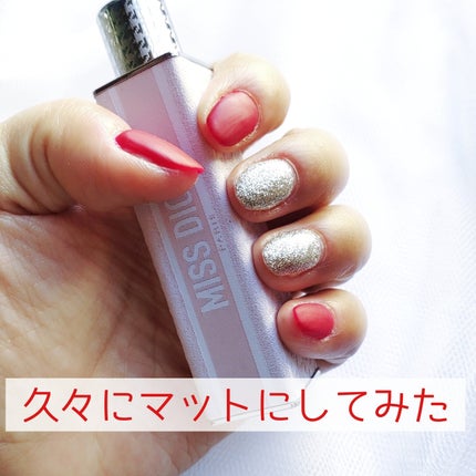 cherrygirl🍒 on LIPS 「【推しネイルからチェンジ】レッドネイルは譲らないけど♡年末に新..」(2枚目)
