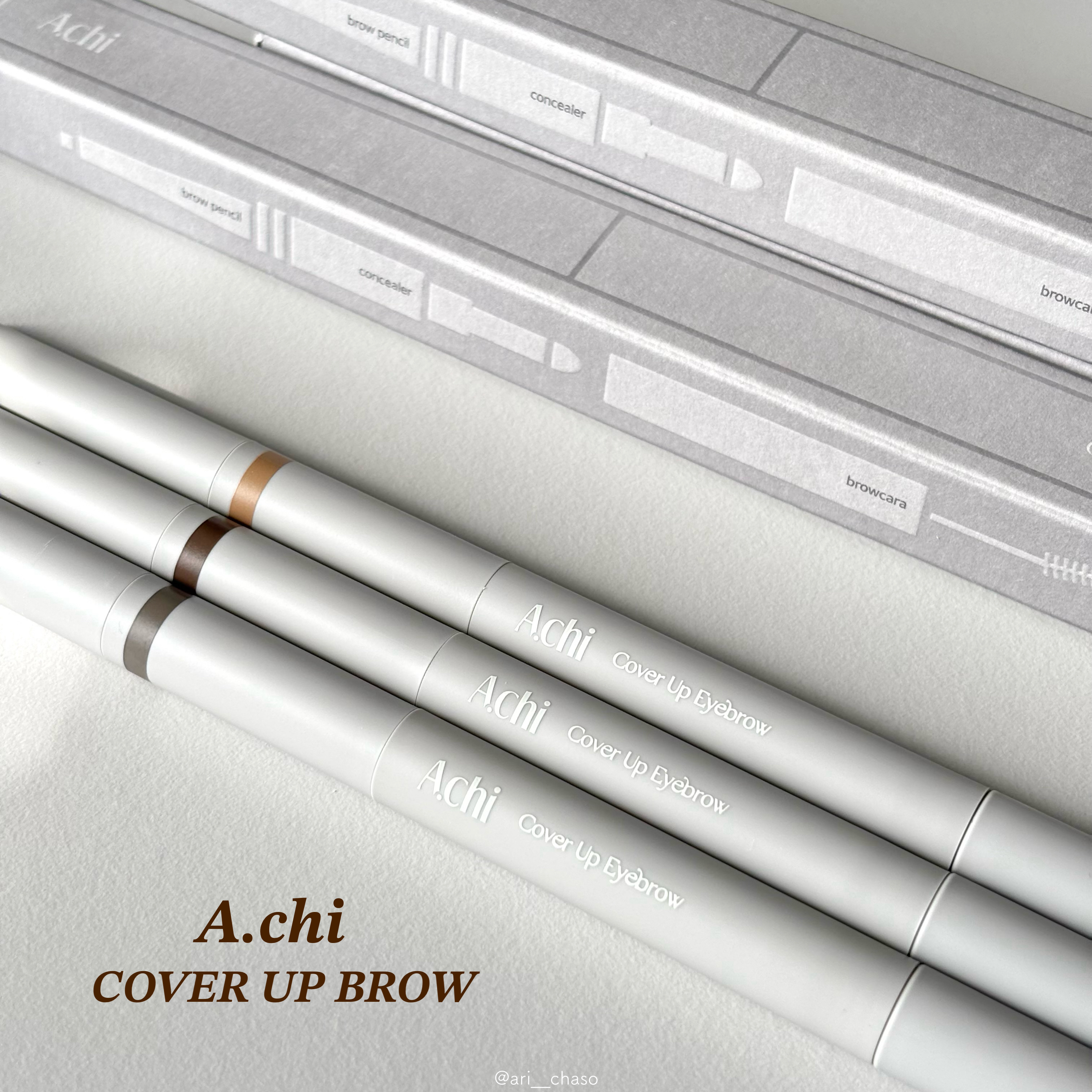 #PR

⌇ A.chi
カバーアップブロウ

01 Walnut Light
明るいブラウンヘアやブロンドヘアにマッチするベージュブラウンカラー

02 Taupe Brown
ディープブラウンやカラーをしていない毛髪にマッチするダークブ