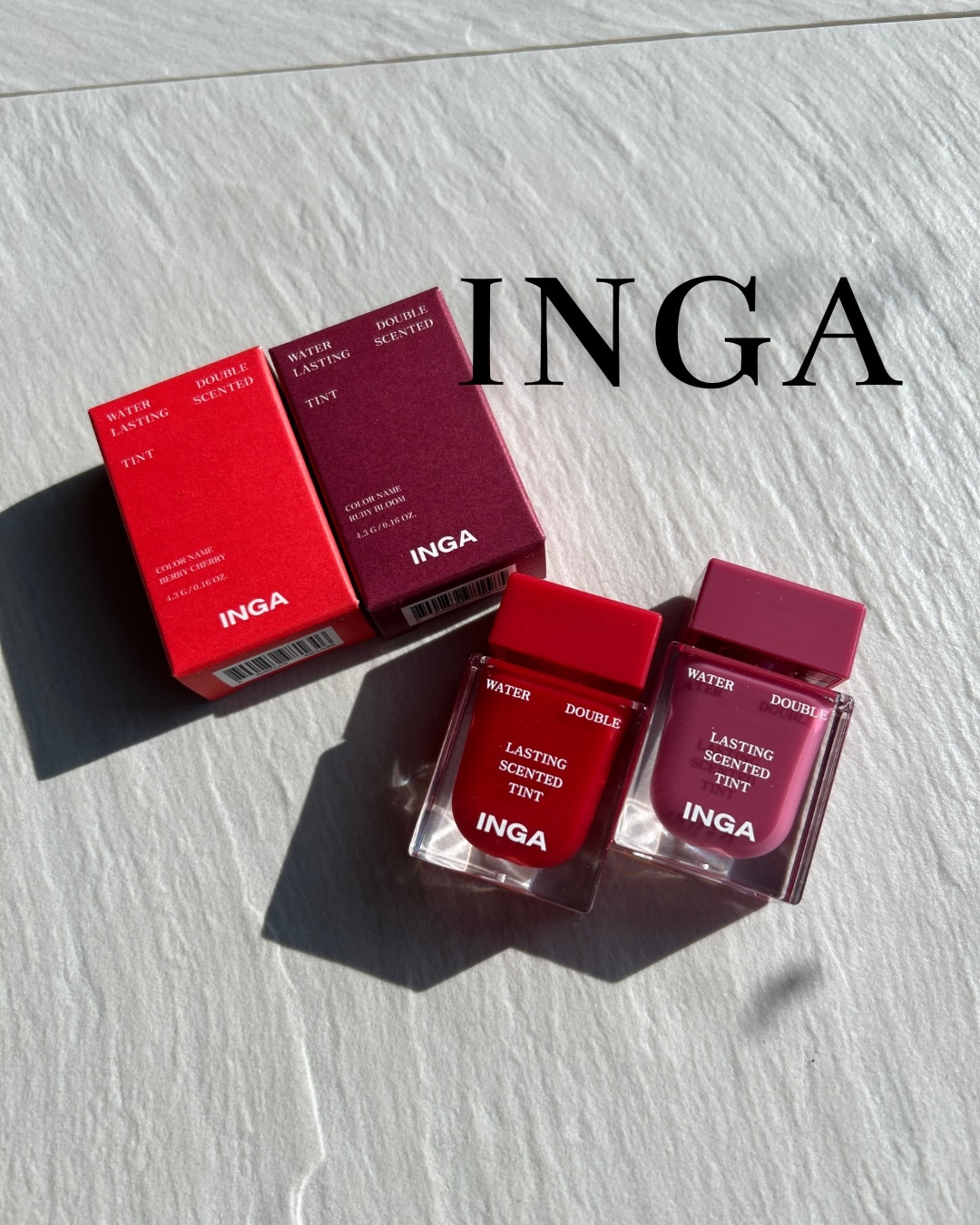 ウォーターダブルラスティングセンティッドティント/INGA/リップティントを使ったクチコミ（1枚目）