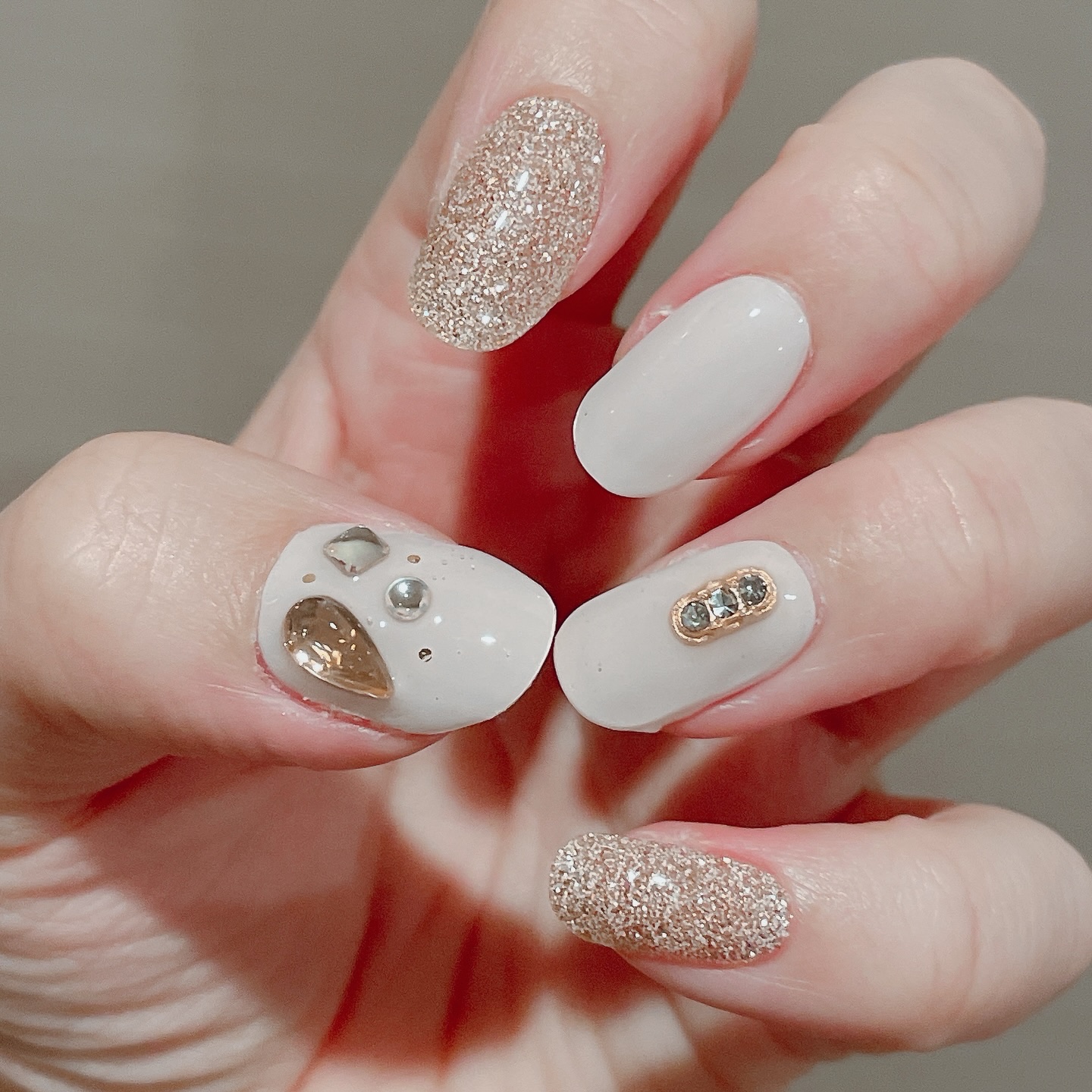 セミキュアジェルネイル（ハンド）/ohora/ネイルシールを使ったクチコミ（3枚目）