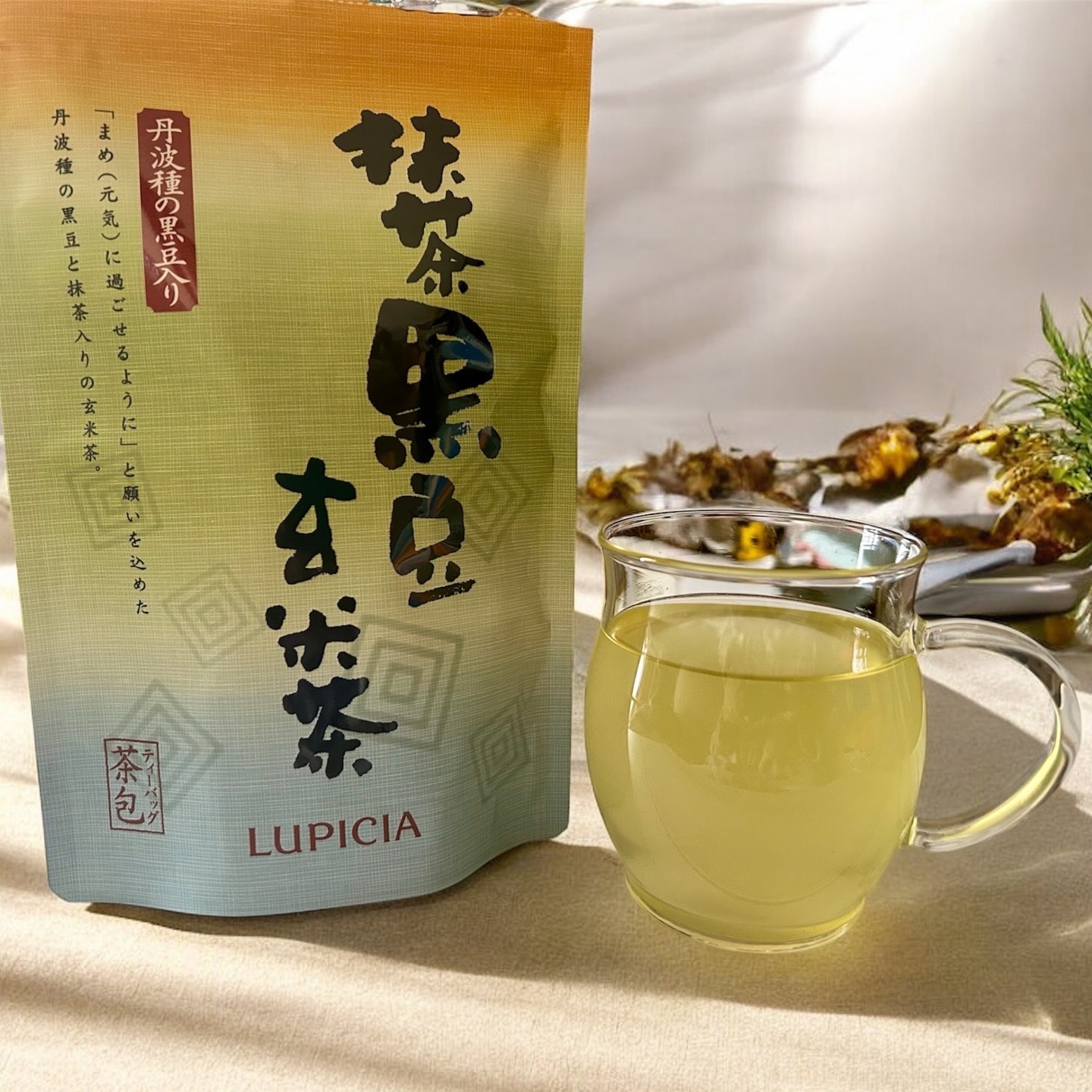LUPICIA 緑茶のクチコミ「🌿 抹茶 黒豆玄米茶
（LUPICIA／ティーバッグ）

今日の一杯は、LUPICIAの
「抹.....」（1枚目）