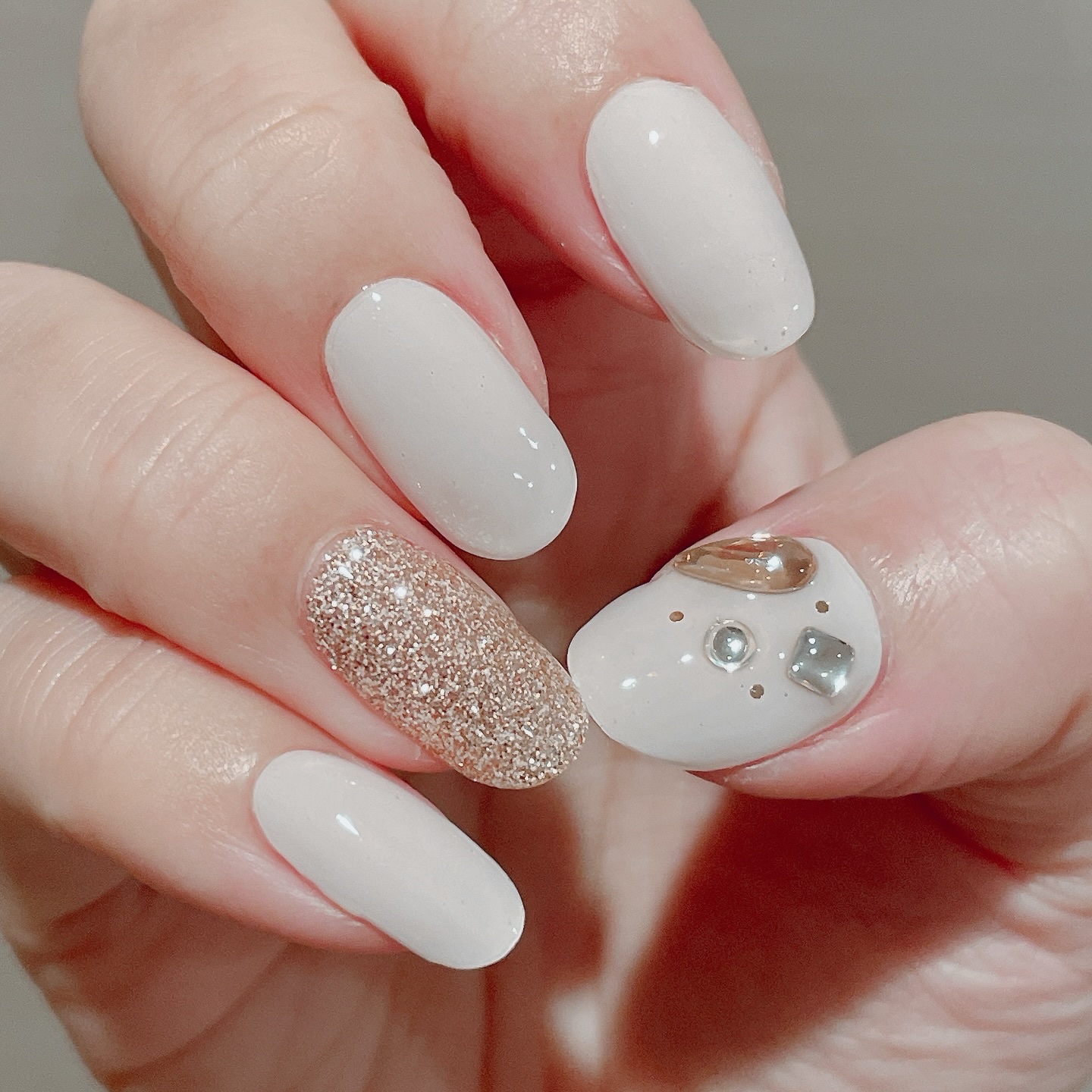 セミキュアジェルネイル（ハンド）/ohora/ネイルシールを使ったクチコミ（2枚目）