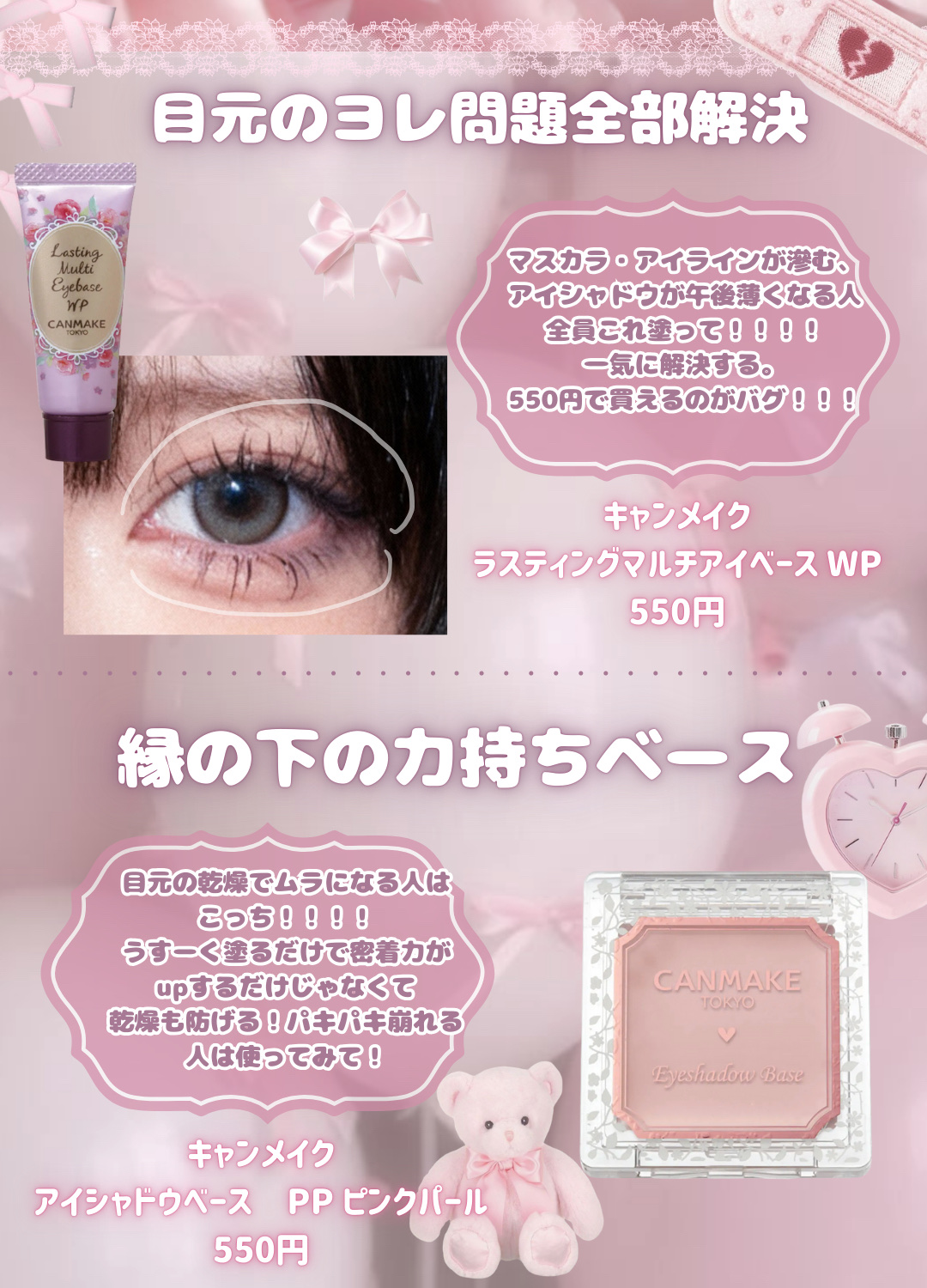 ラスティングマルチアイベース WP/キャンメイク/アイシャドウベースを使ったクチコミ（2枚目）