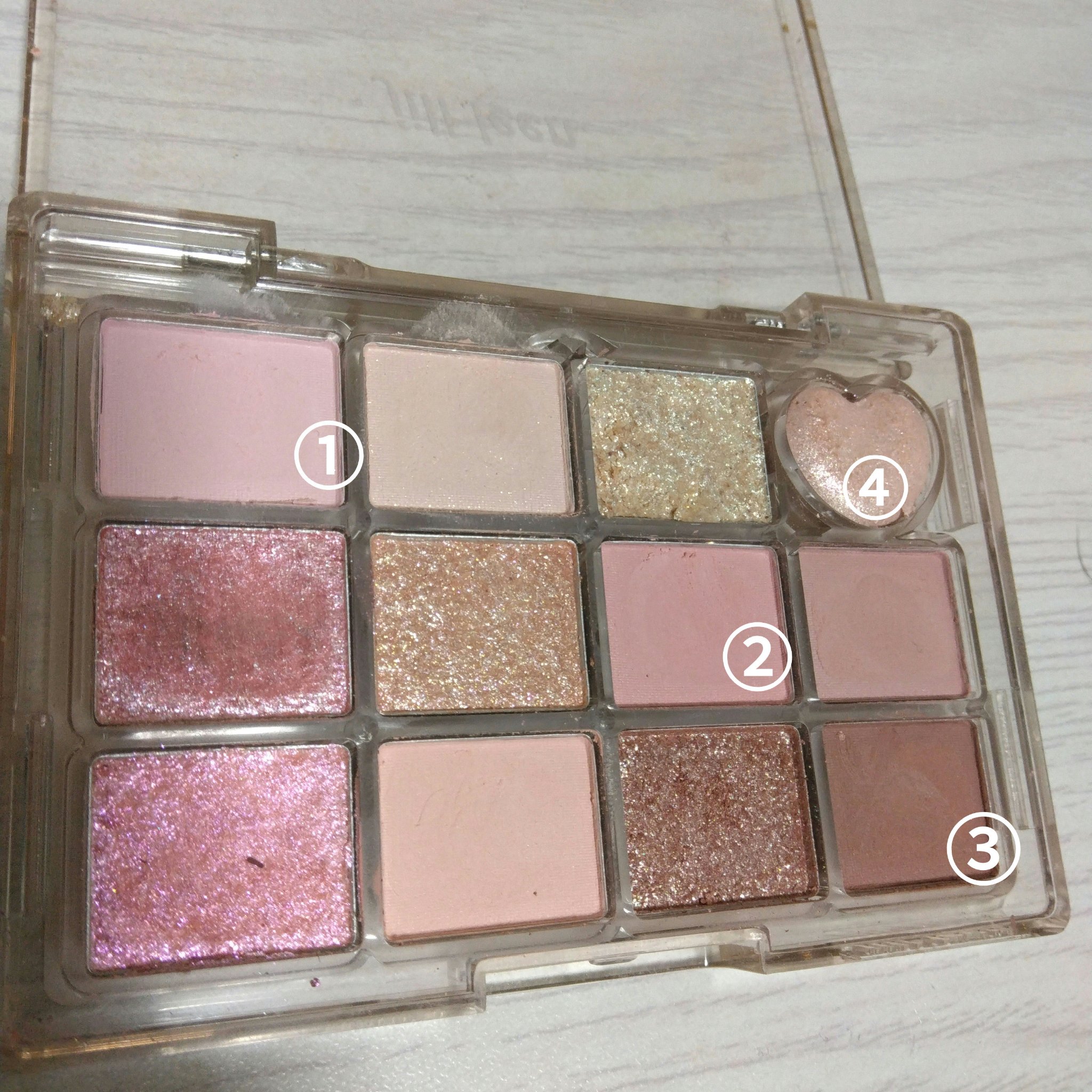 シャイニング12色ミニアイシャドウパレット/jill leen./アイシャドウパレットを使ったクチコミ（3枚目）