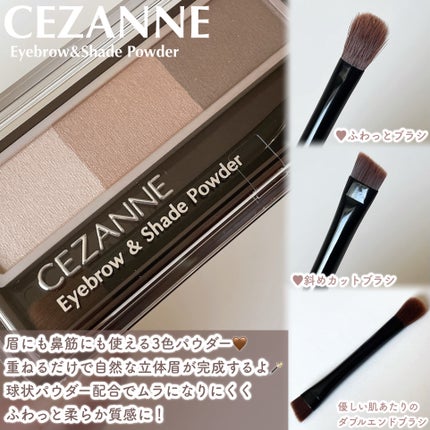 アイブロウ&シェードパウダー/CEZANNE/パウダーアイブロウを使ったクチコミ(2枚目)