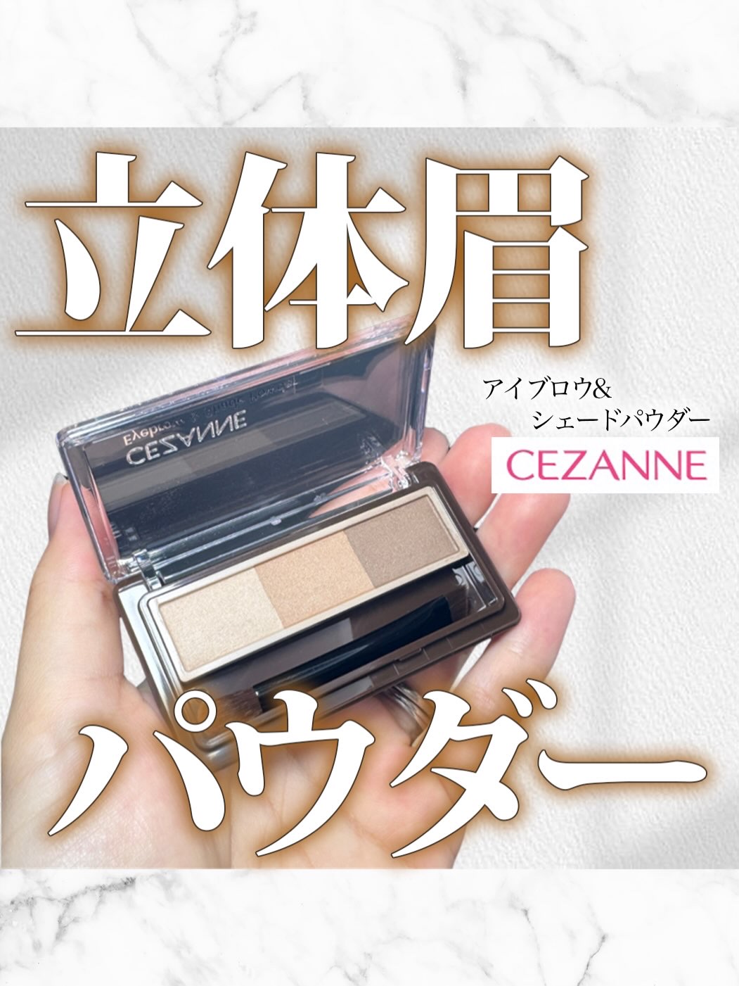 ノーズ＆アイブロウパウダー/CEZANNE/パウダーアイブロウを使ったクチコミ（1枚目）