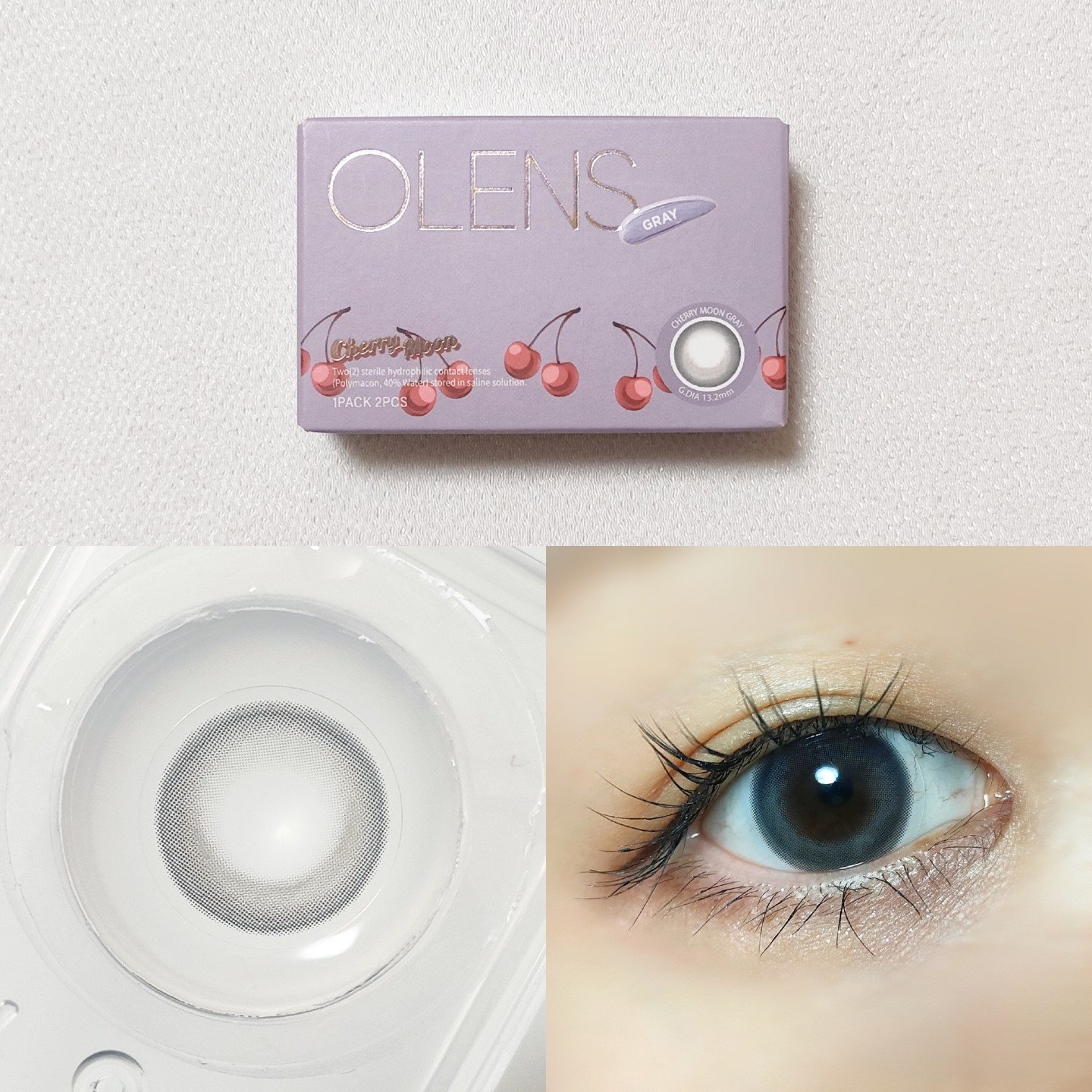 Cherry Moon 1day/OLENS/カラーコンタクトレンズを使ったクチコミ（3枚目）