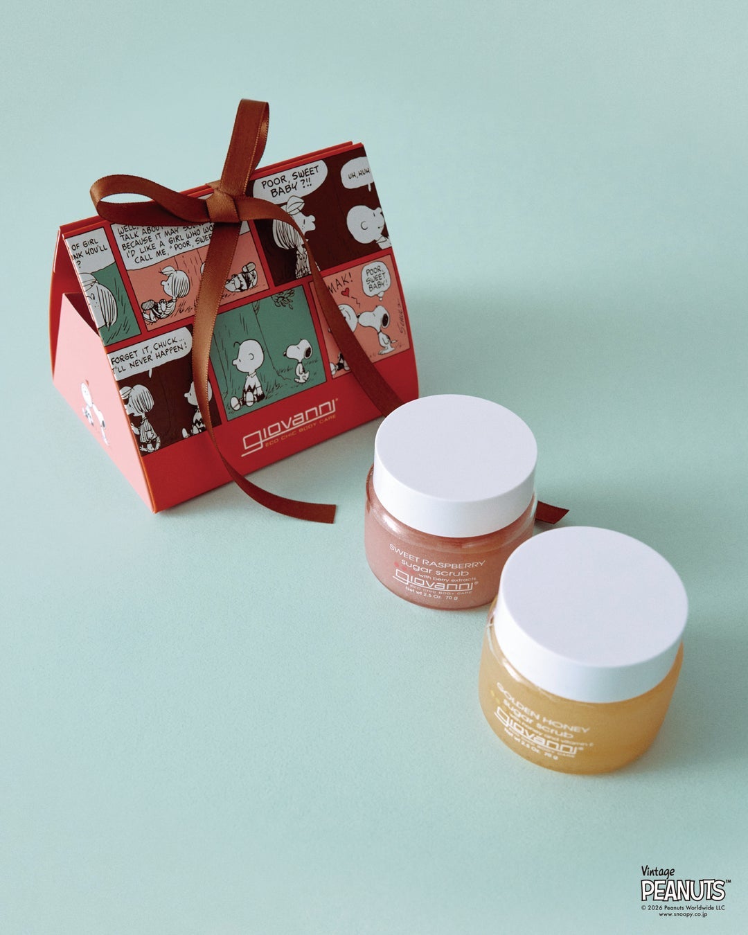 <PEANUTS>ボディスクラブ mini-twin( スイートラズベリー&ゴールデンハニー) giovanni