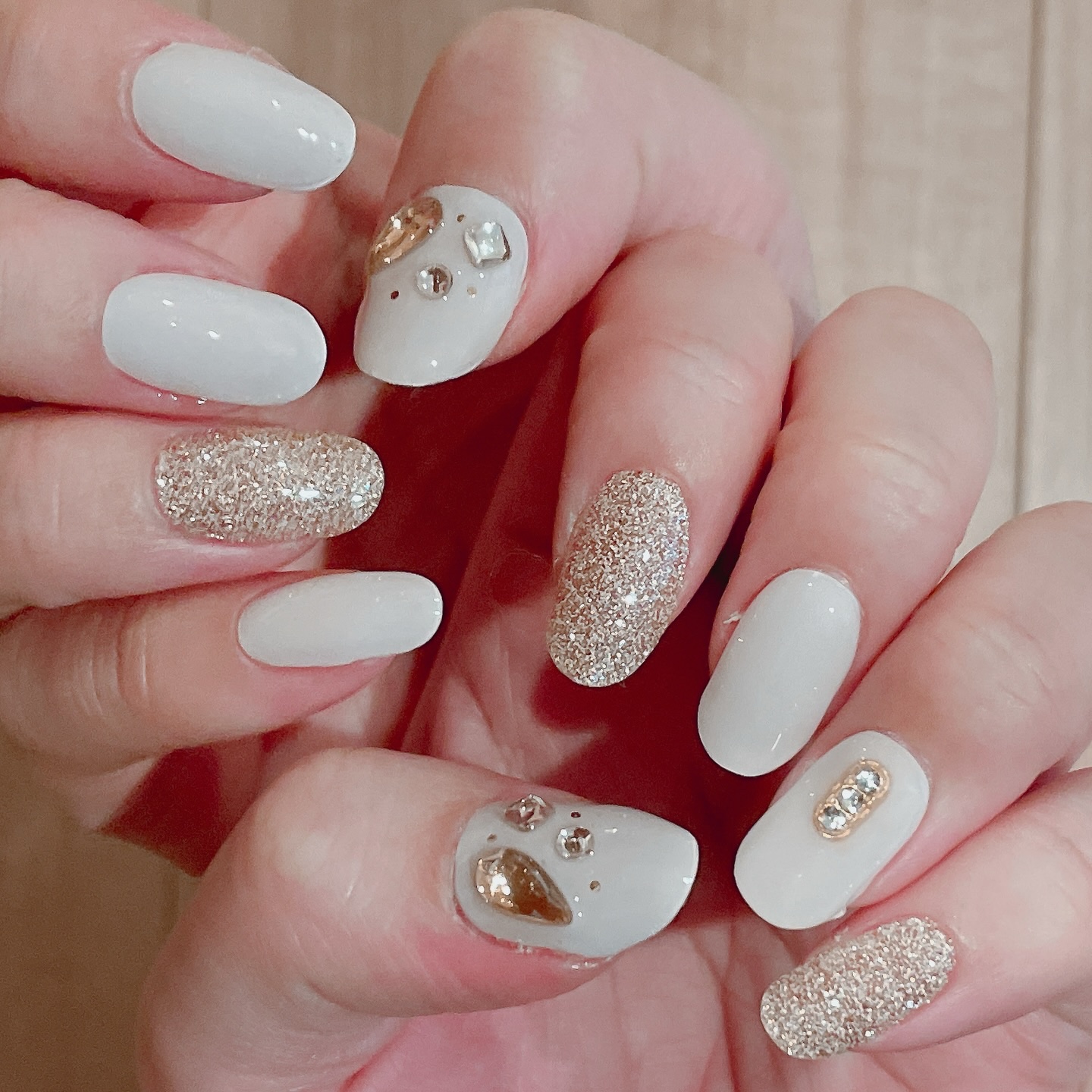 セミキュアジェルネイル（ハンド）/ohora/ネイルシールを使ったクチコミ（1枚目）