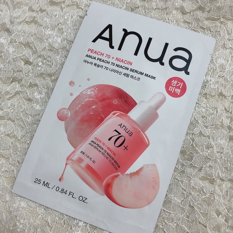 桃70％ナイアシンシートマスク/Anua/シートマスク・パックを使ったクチコミ（1枚目）