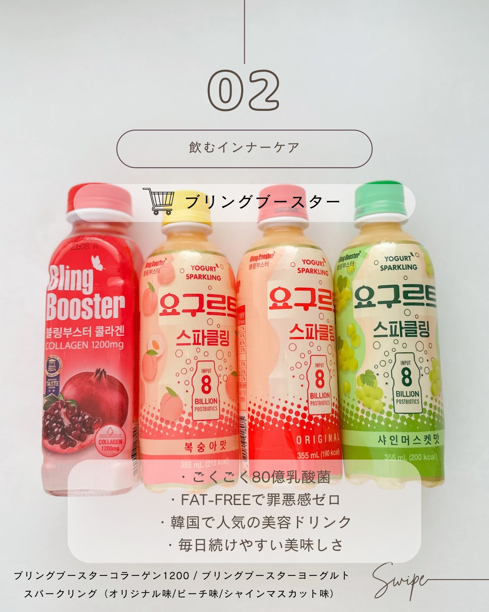 ブリングブースターヨーグルトスパークリング/ブリンブースター/乳酸菌飲料を使ったクチコミ（3枚目）