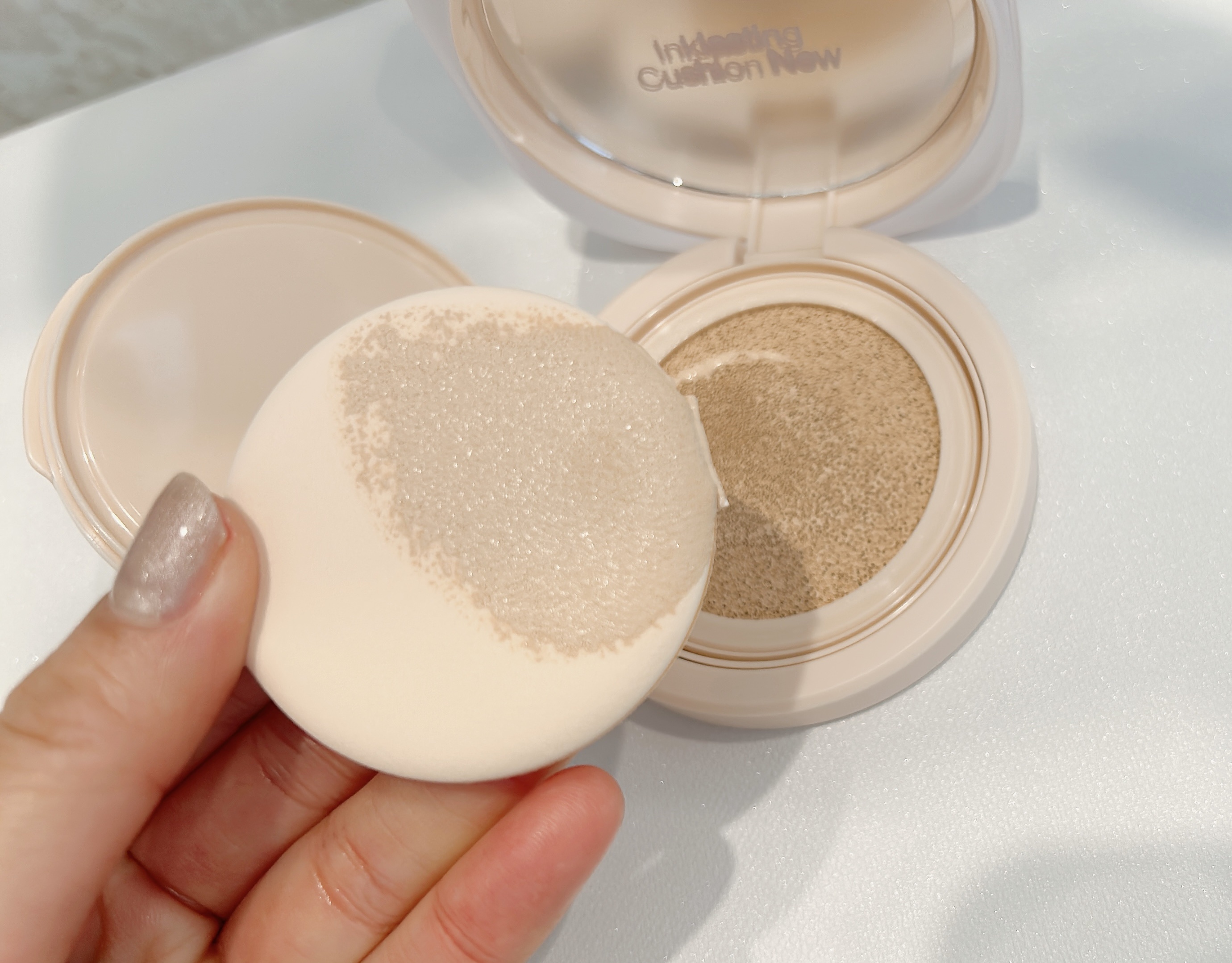 インクラスティングクッションファンデーション/THE FACE SHOP/クッションファンデーションを使ったクチコミ（3枚目）