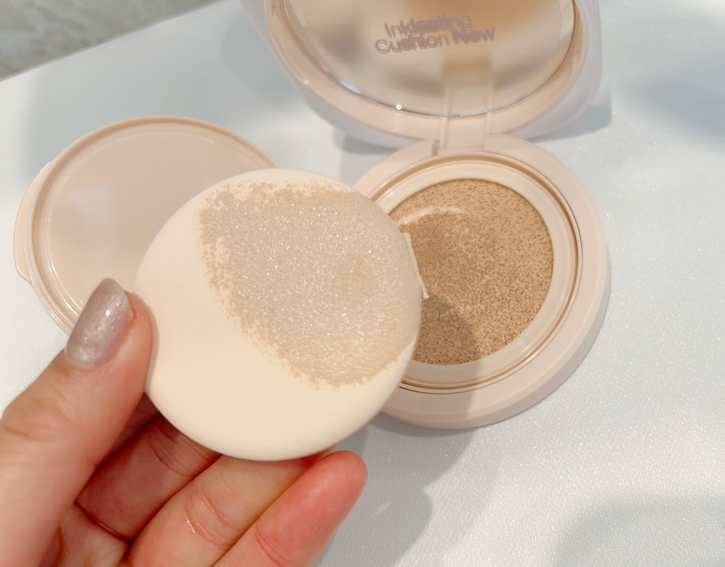 インクラスティングクッションファンデーション/THE FACE SHOP/クッションファンデーションを使ったクチコミ(3枚目)