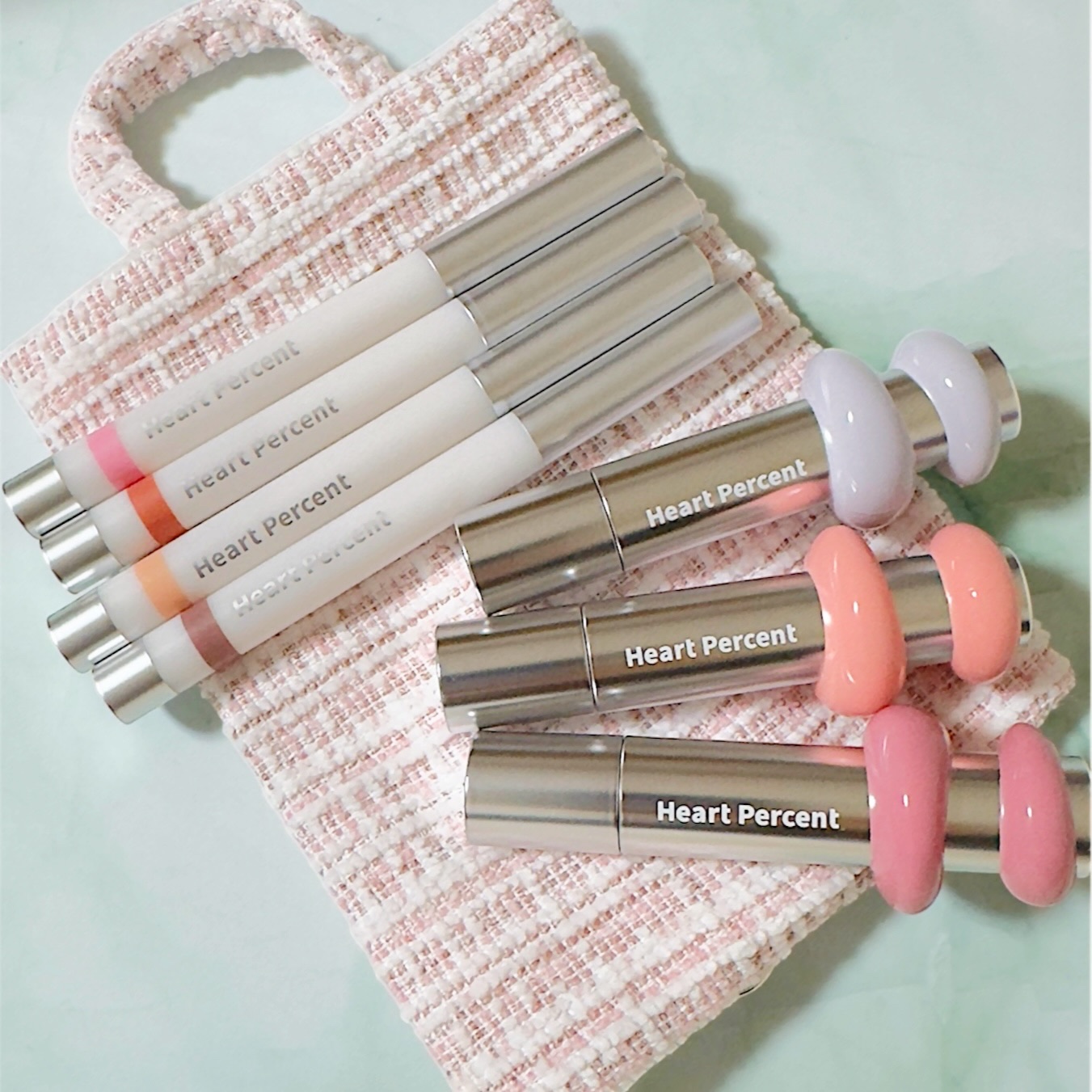 ドットオンムードワンウェイグロイティント 17 ミルキーサーモン/Heart Percent/リップティントを使ったクチコミ（1枚目）