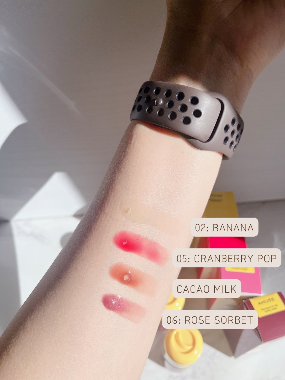 Banana Lip Oil/AMUSE/リップグロスを使ったクチコミ(6枚目)