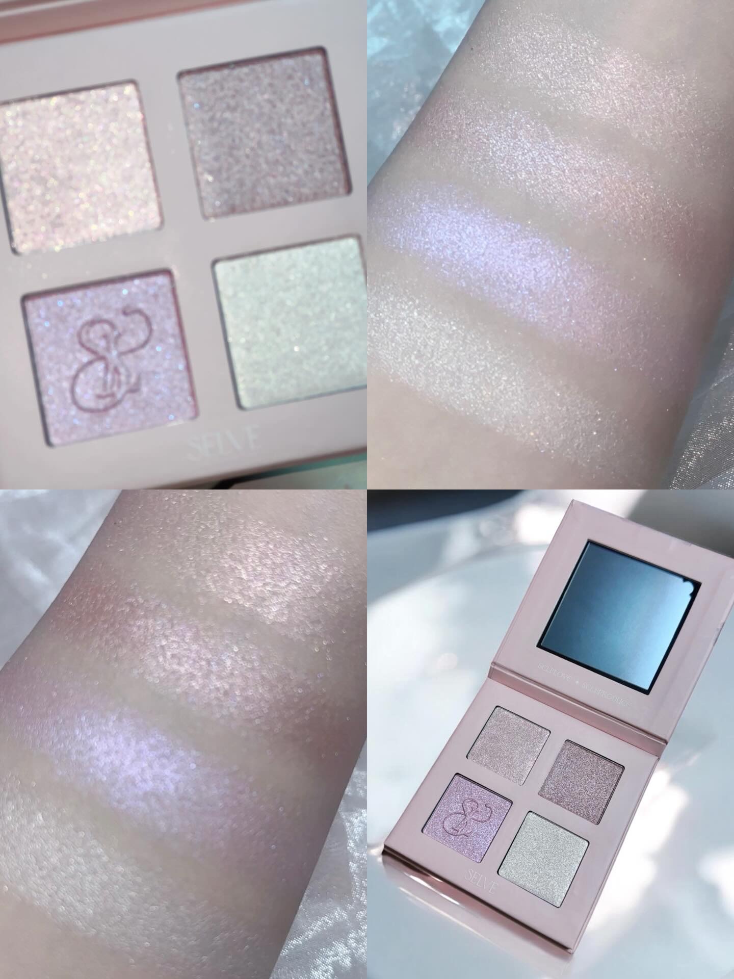 プリズムショットマルチハイライトパレット 01 ブロッサムピーチ/SELVE/パウダーハイライトを使ったクチコミ（1枚目）