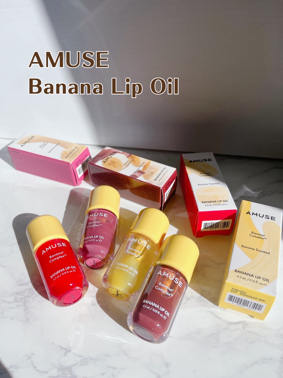Banana Lip Oil/AMUSE/リップグロスを使ったクチコミ（2枚目）